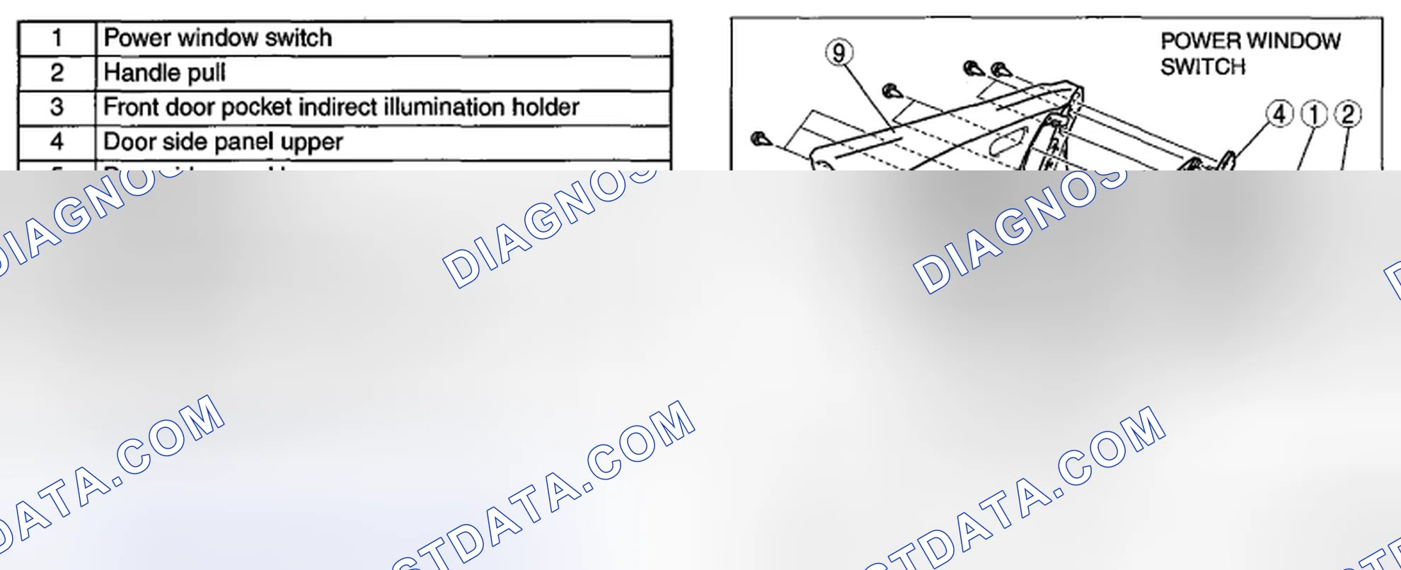 Scheme 65: FRONT DOOR TRIM DISASSEMBLY/ASSEMBLY