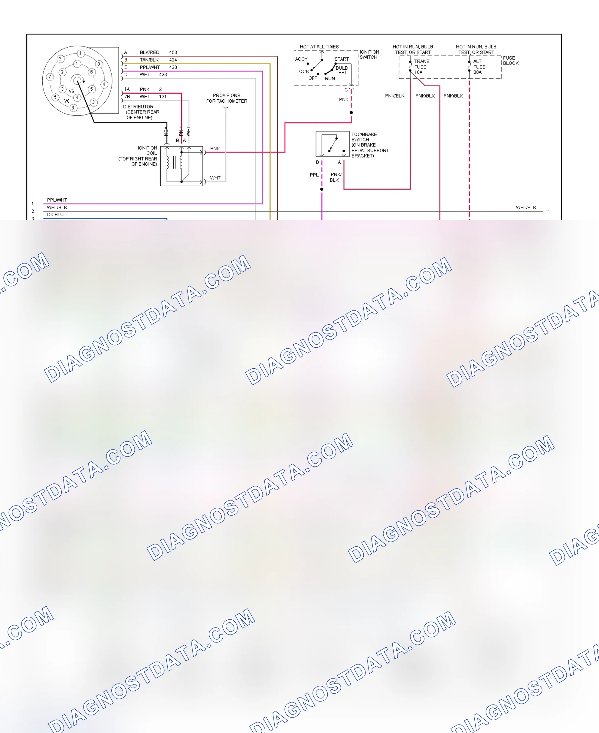 Scheme 386: Wiring Diagram ("P" Series - Commercial & Motorhome - 7.4L With 4L80-E - 2 Of 3)