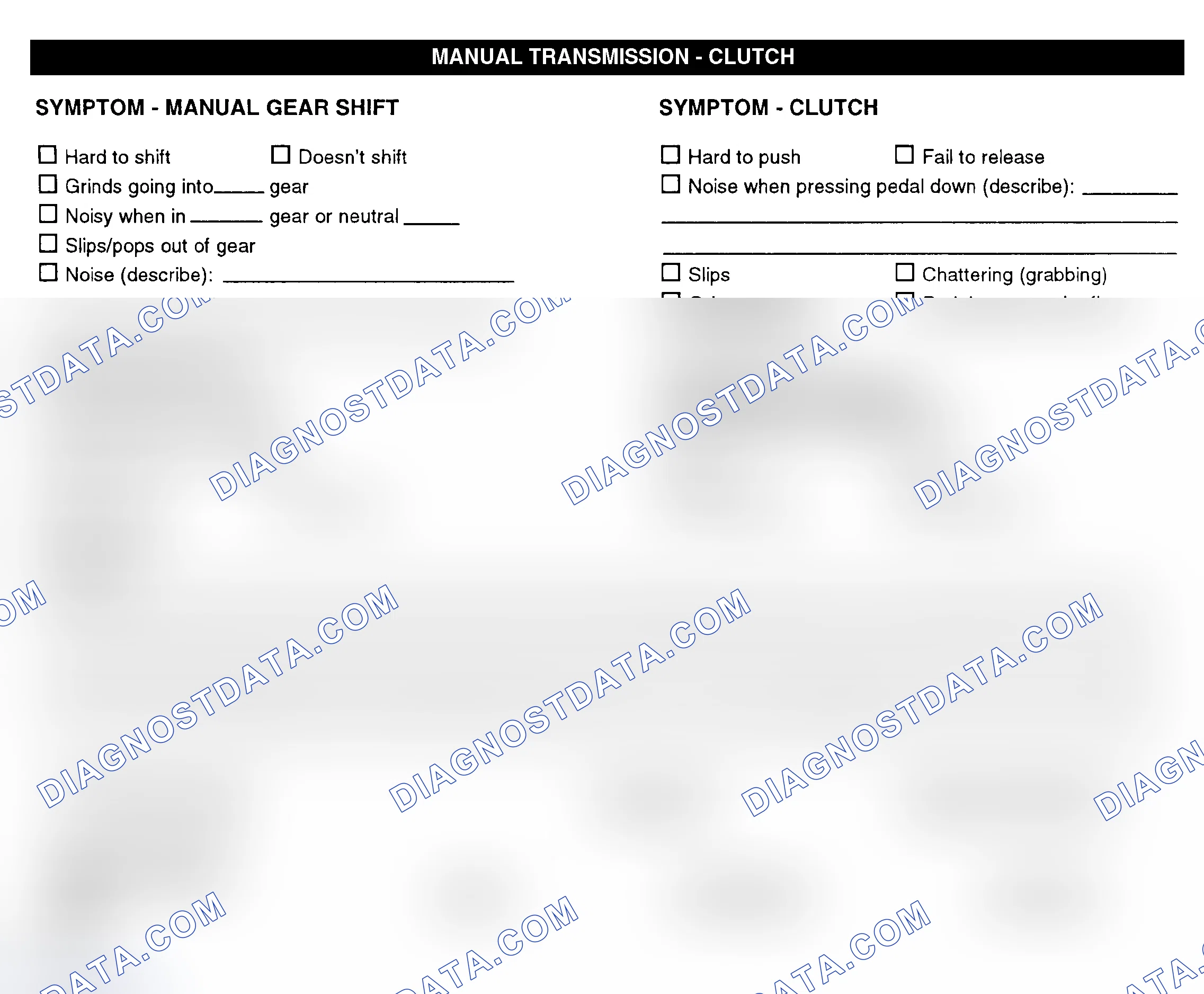 Scheme 10: Manual Transmission & Clutch