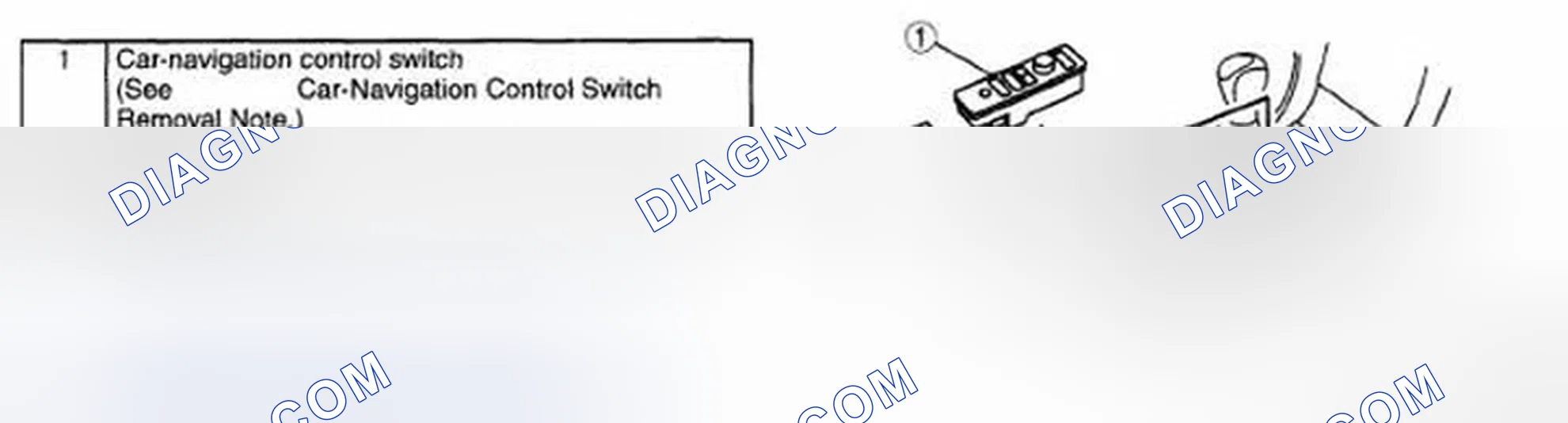 Scheme 43: CAR-NAVIGATION CONTROL SWITCH REMOVAL/INSTALLATION