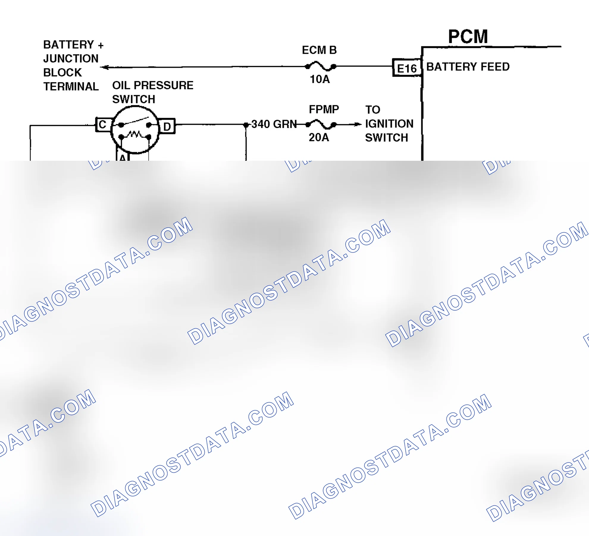 Scheme 92: Code 54 Schematic ("G" Series) Fuel Pump Circuit