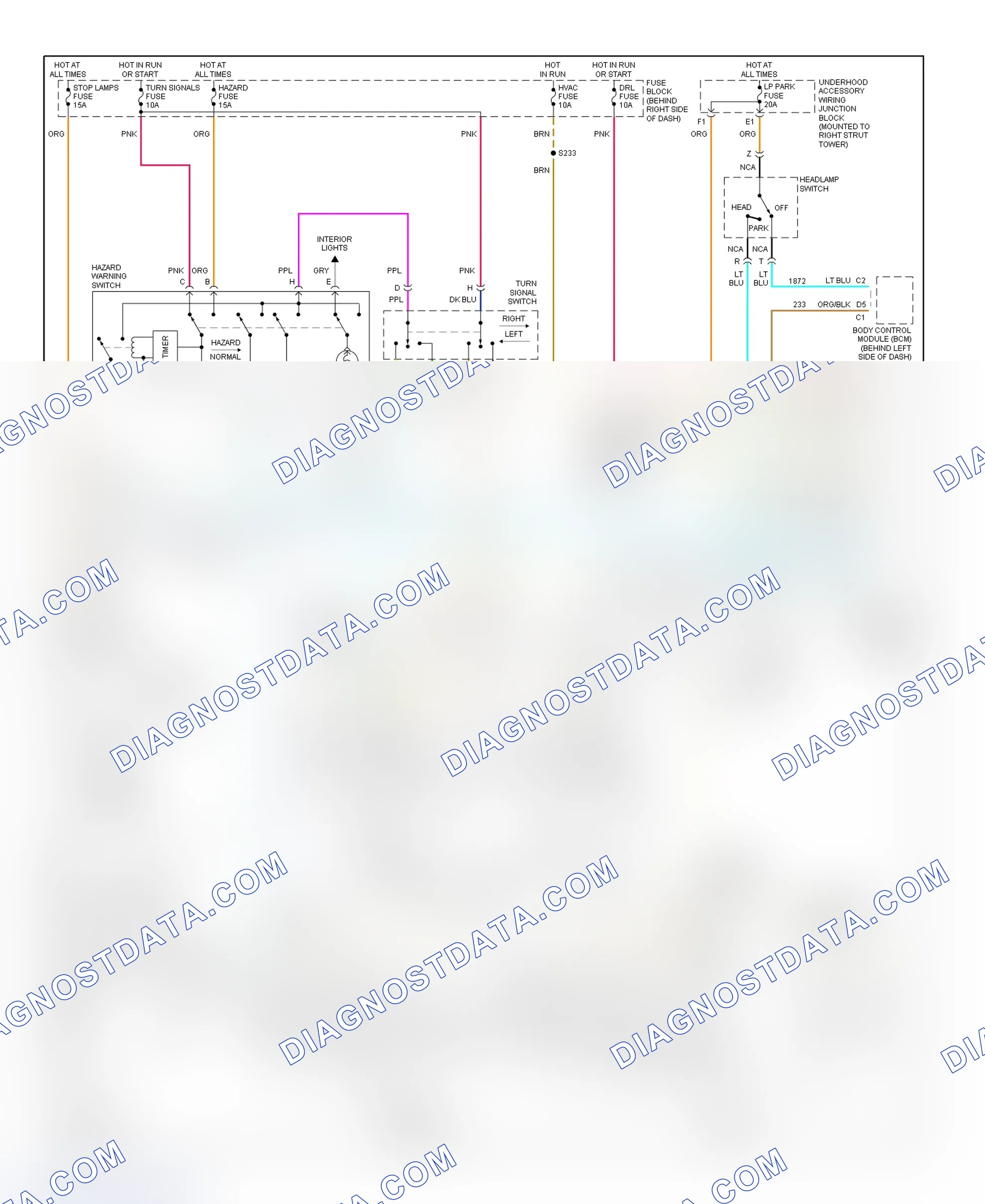 Scheme 26: Exterior Lights Wiring Diagram (Intrigue)
