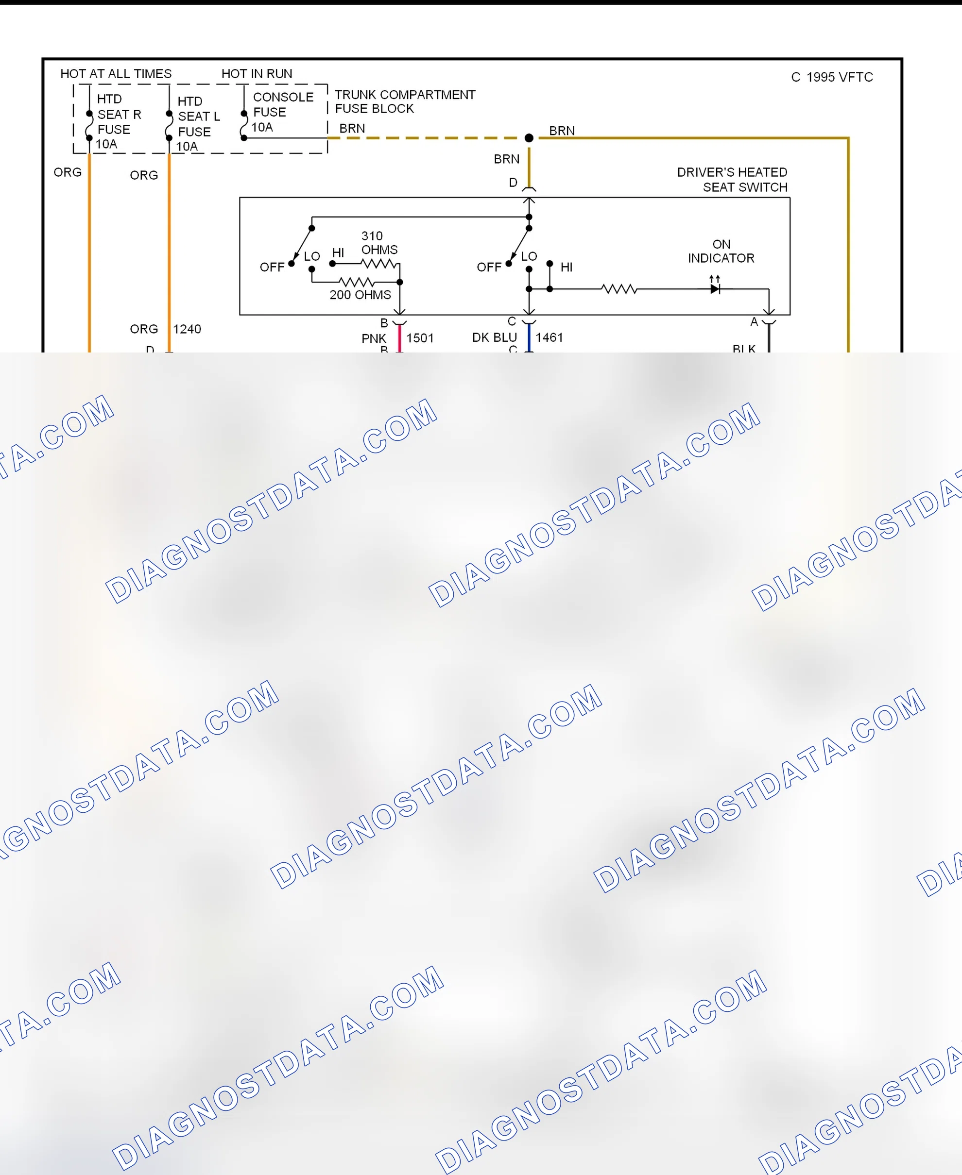 Scheme 11: Power Heated Seats Wiring Diagram (Concours & DeVille)