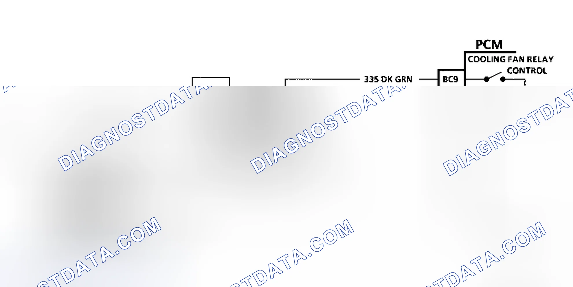 Scheme 104: Chart C-12 Schematic (2.3L) Cooling Fan Circuit Diagnosis