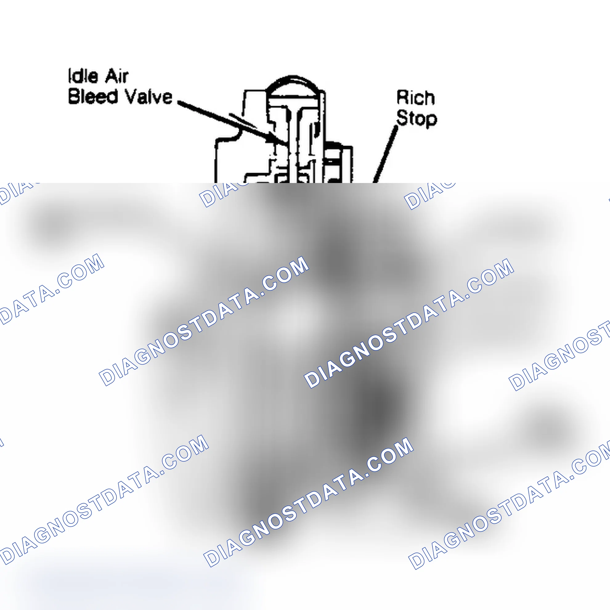 Scheme 2: Sectional View of Mixture Control Solenoid M4ME 4-bbl. carb. shown, E2SE 2-bbl. models similar.