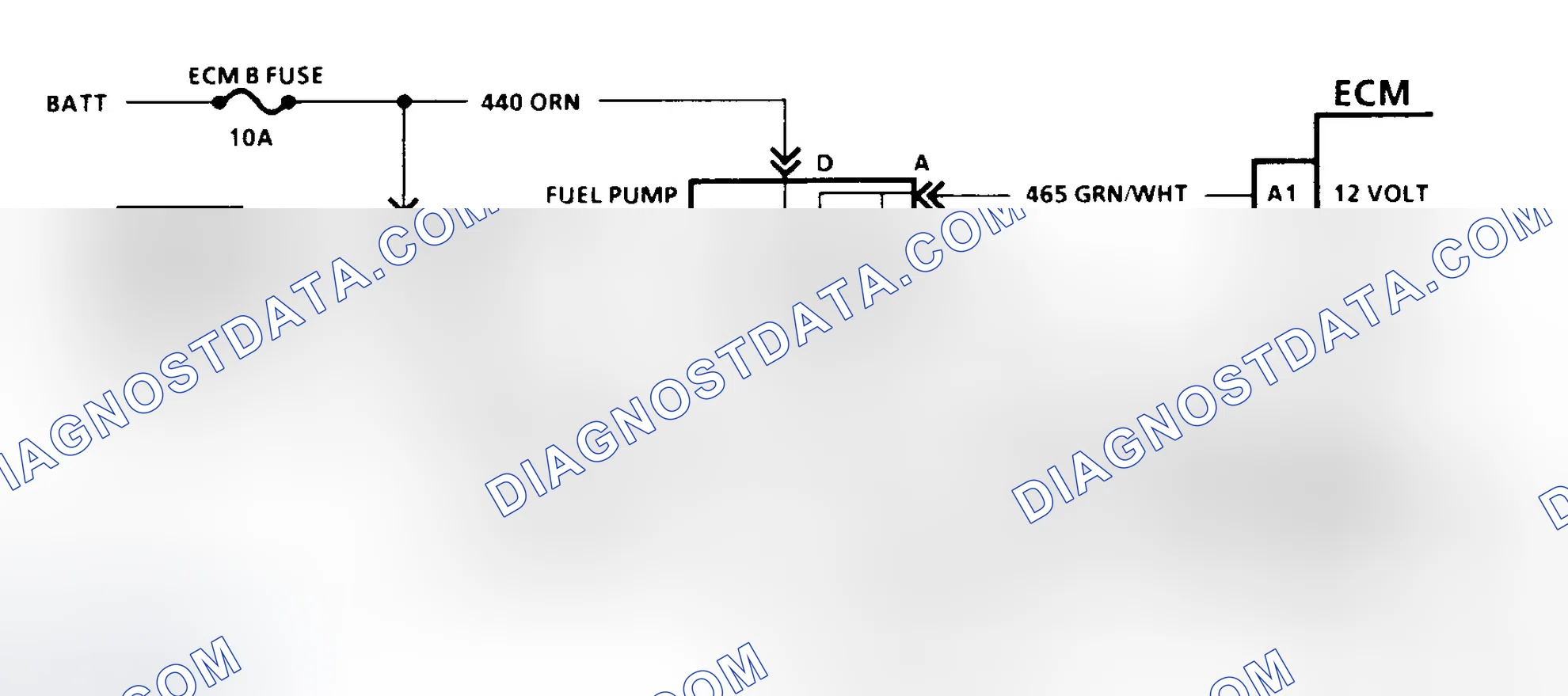 Scheme 138: Code 54 Schematic (Astro, Safari, S & T Series) Fuel Pump Circuit