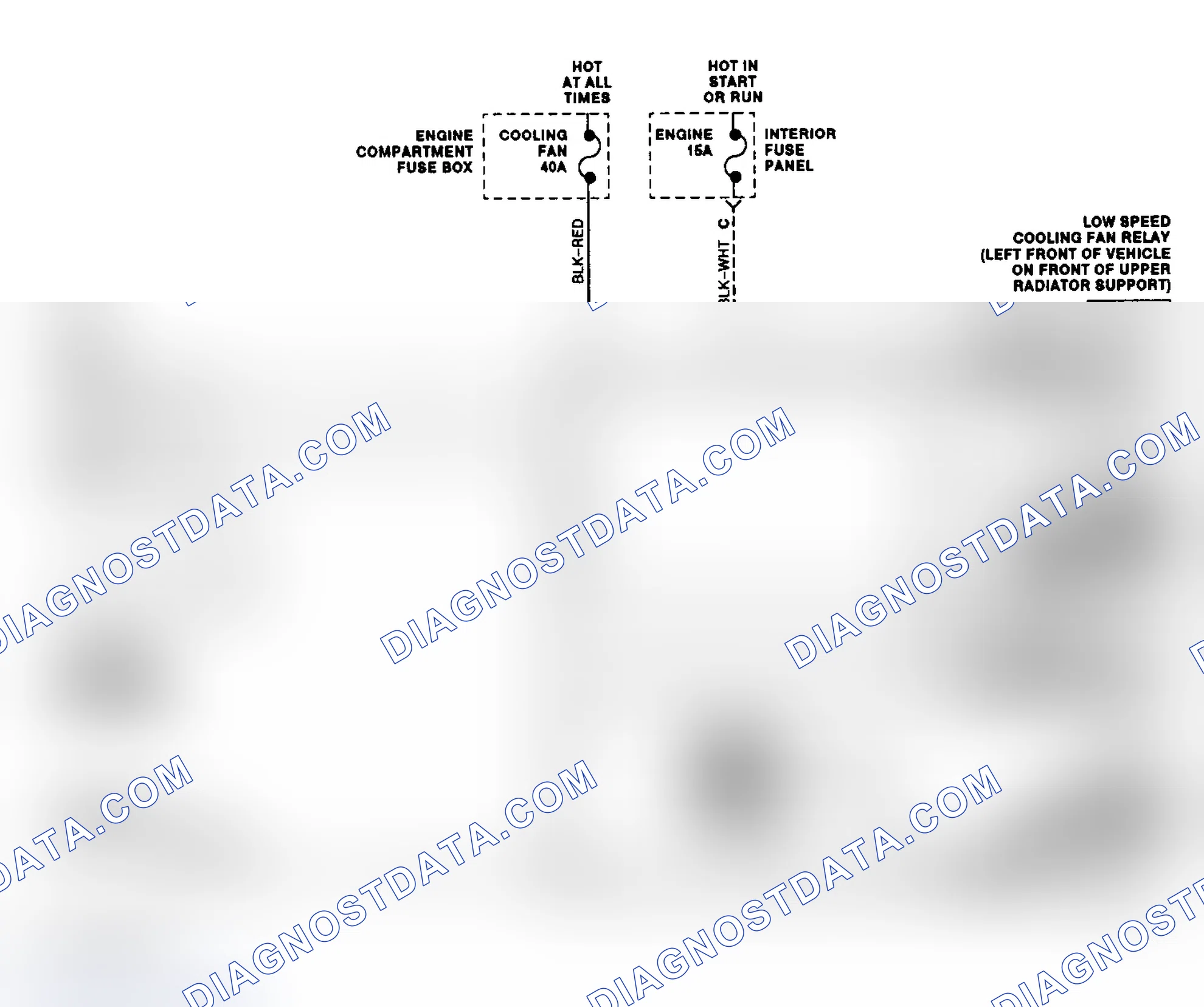 Scheme 8: Electric Cooling Fan Wiring Diagram (Probe 2.5L)