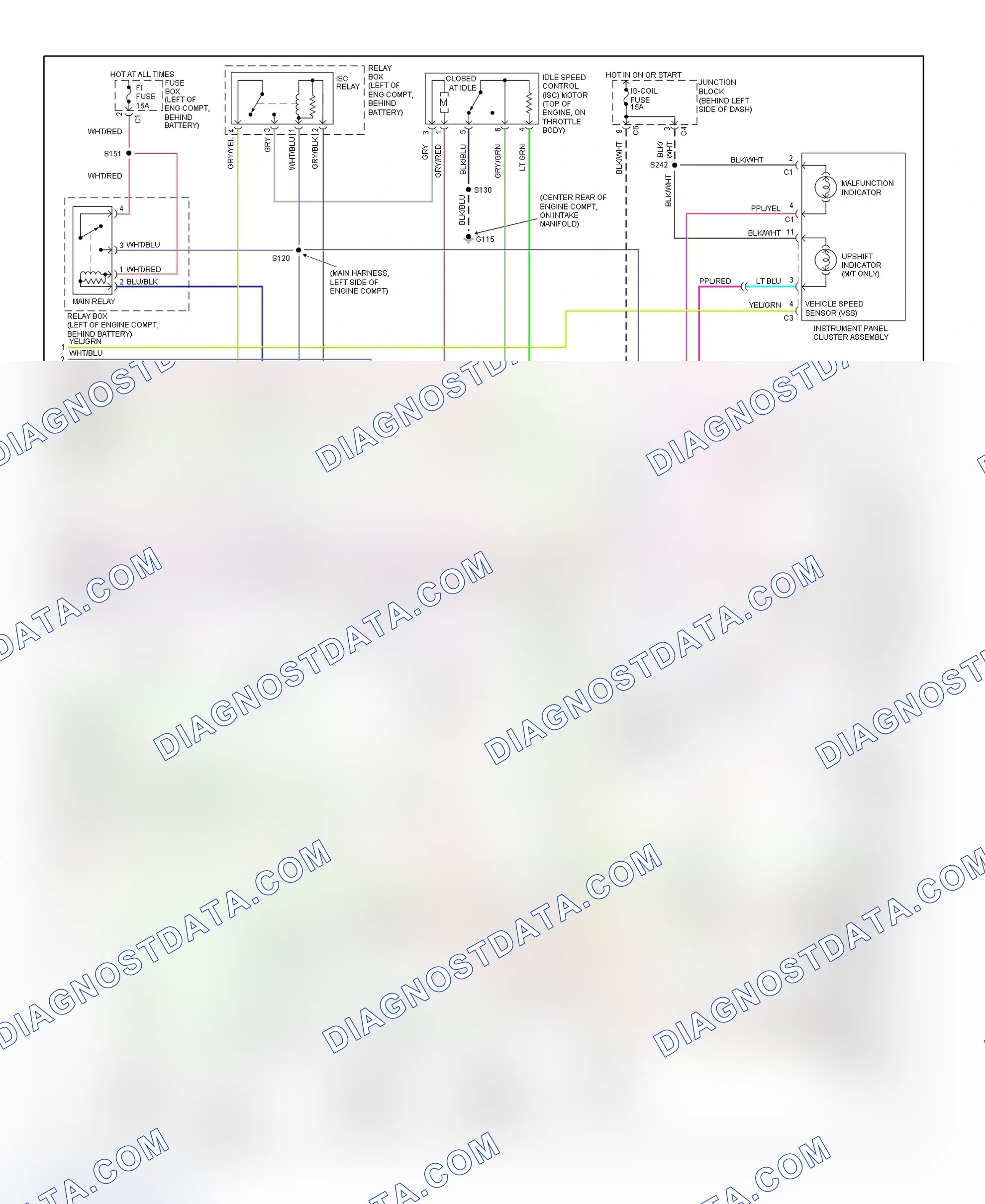 Scheme 142: PCM Wiring Diagram (Metro & Firefly (Canadian) - 1.0L - 2 Of 2)