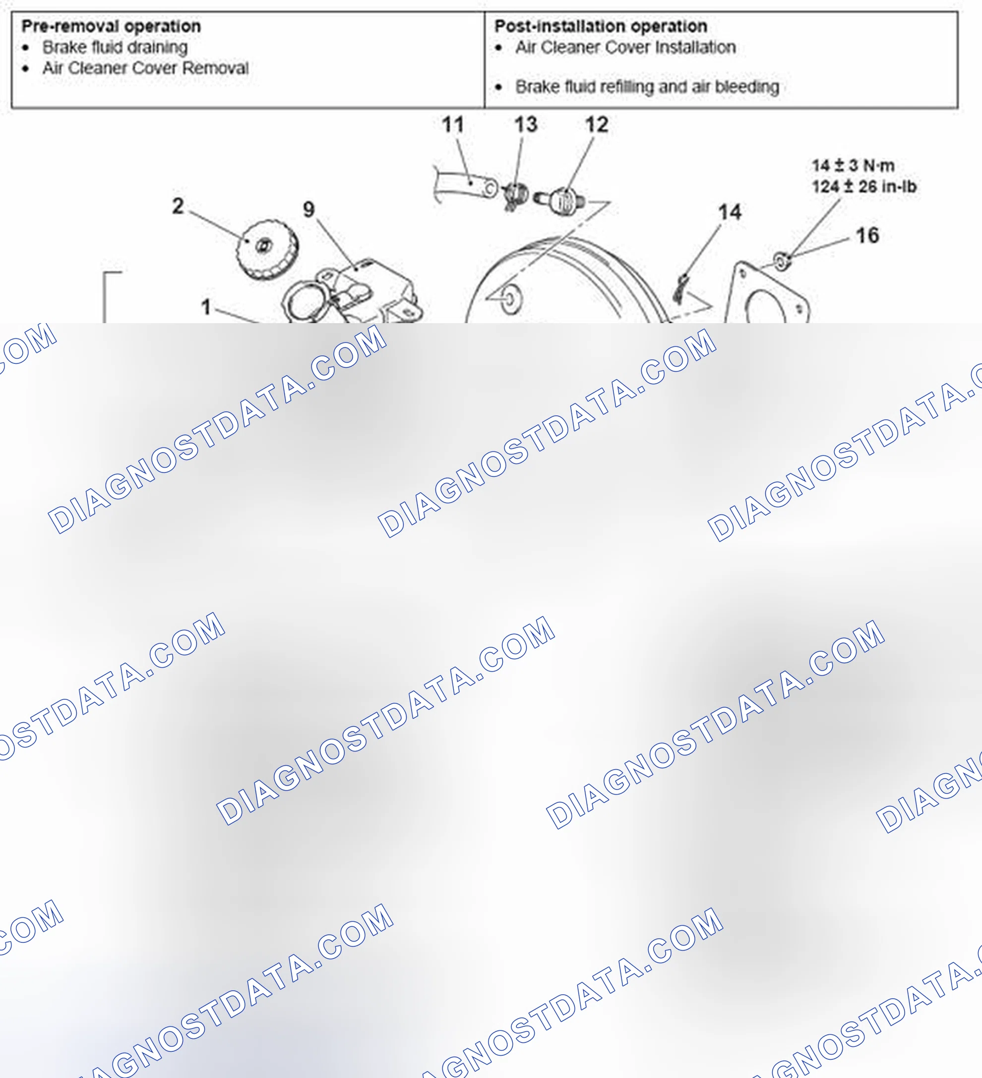 Scheme 83: MASTER CYLINDER AND BRAKE BOOSTER