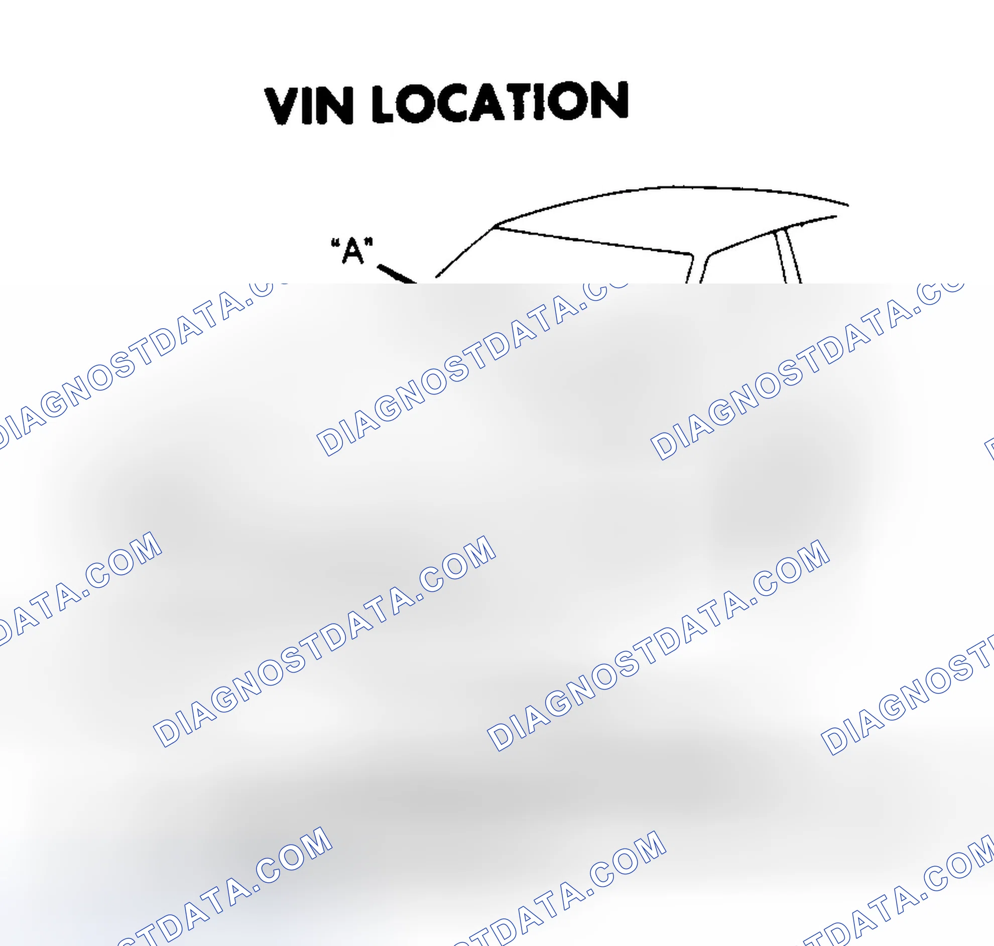 Scheme 1: VIN CODE LOCATIONS