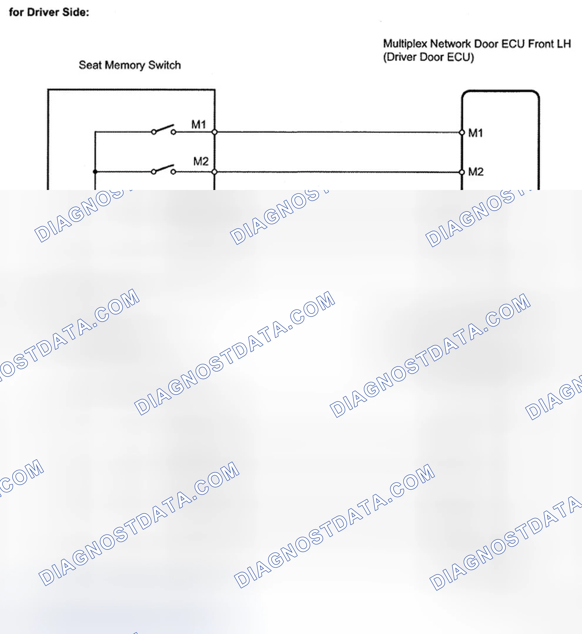 Fig. 28: Power Seat - Wiring Diagram (For Driver And Front Passenger Side)