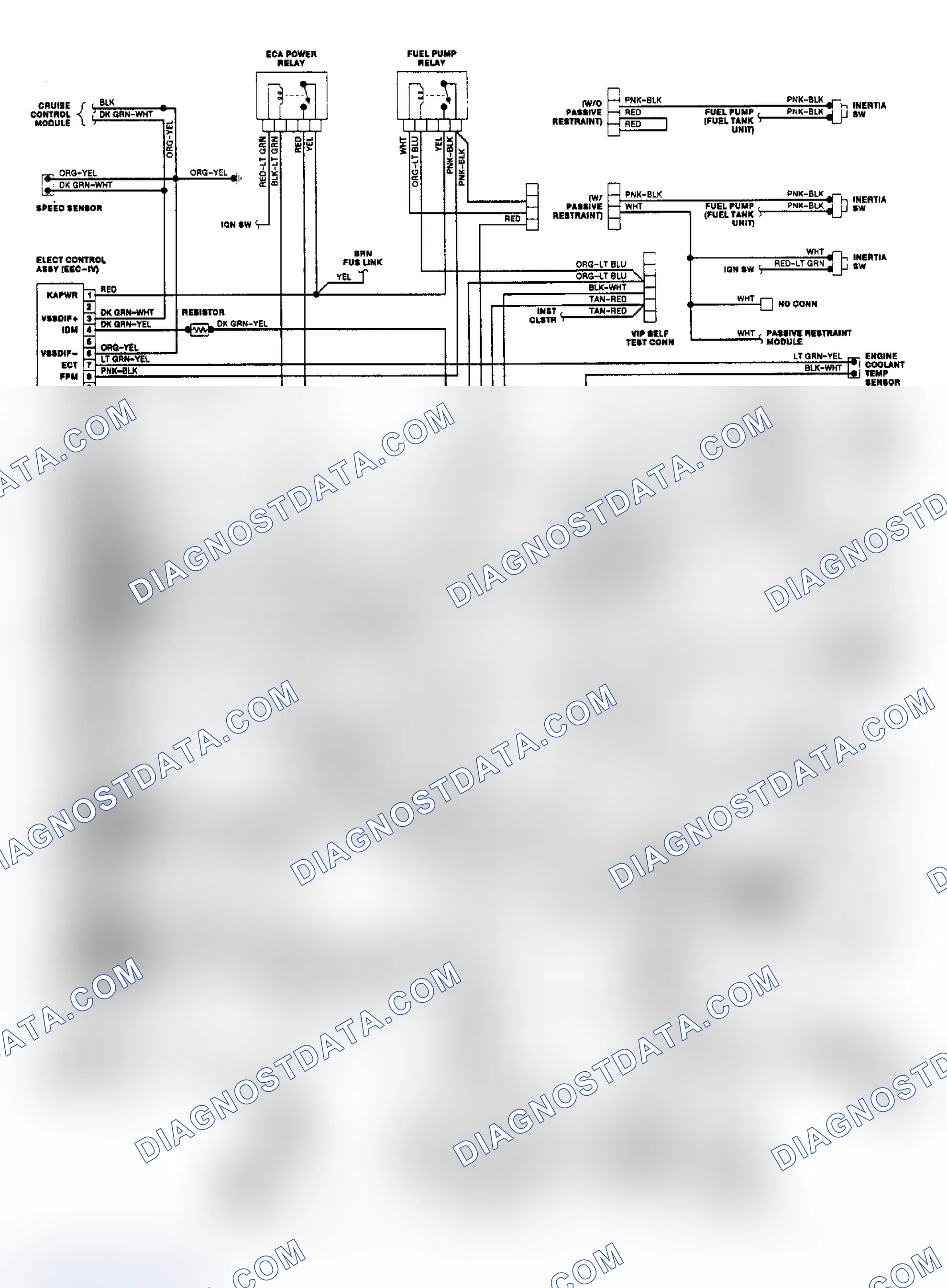 Scheme 14: 2.3L HSC MPFI EEC-IV Wiring Diagram (Tempo & Topaz)