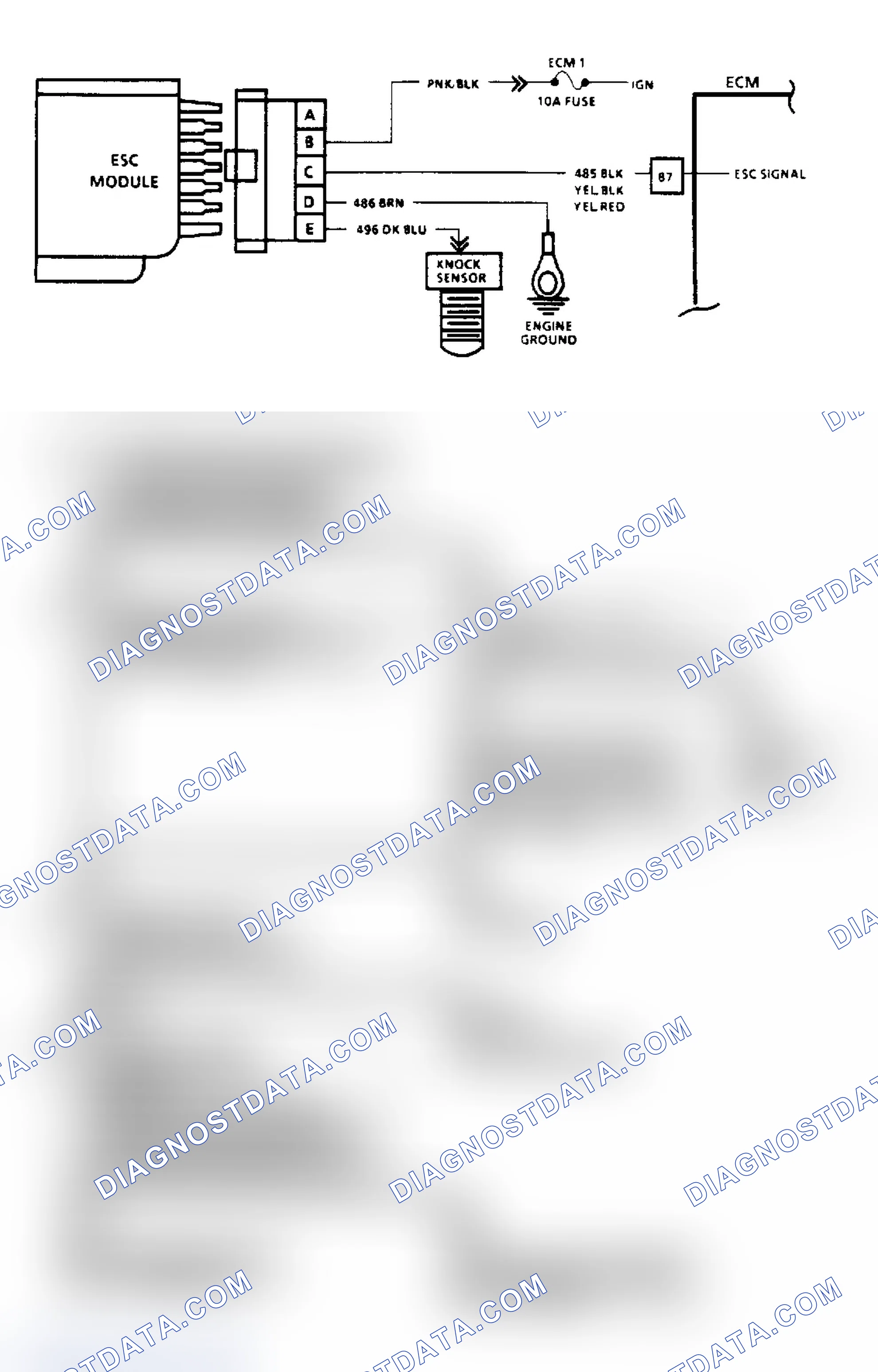 Scheme 175: Electronic Spark Control Check (Except 2.5L & 7.4L)