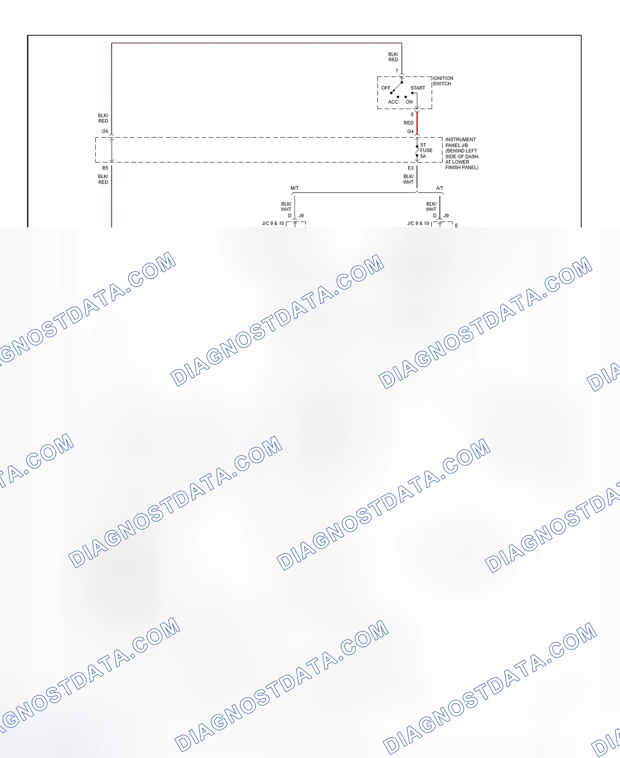 Fig. 26: Starting System Wiring Diagram (Corolla)