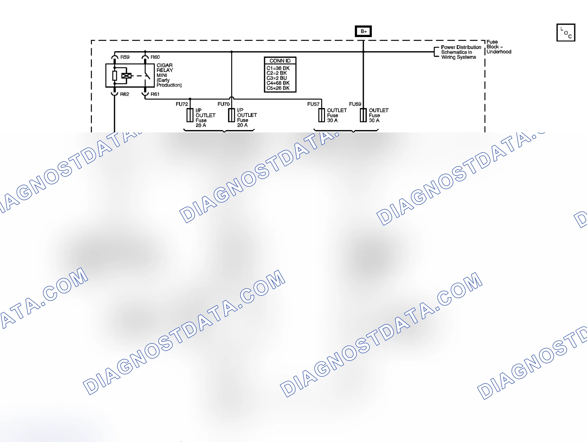 Scheme 90: Cigar Lighter/Auxiliary Outlets Schematics