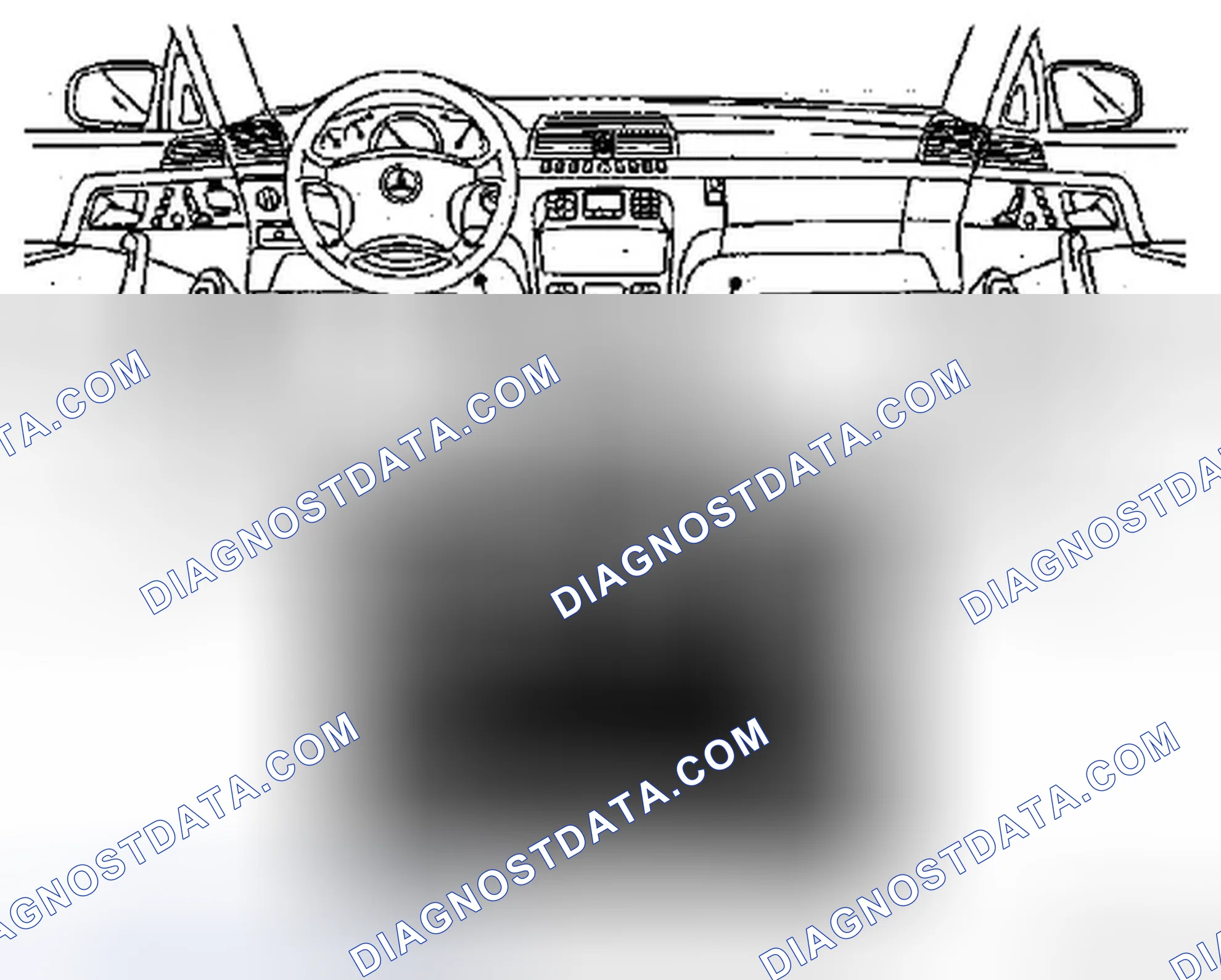 Scheme 18: Identifying Front Footwell Air Outlet Location - Model 220