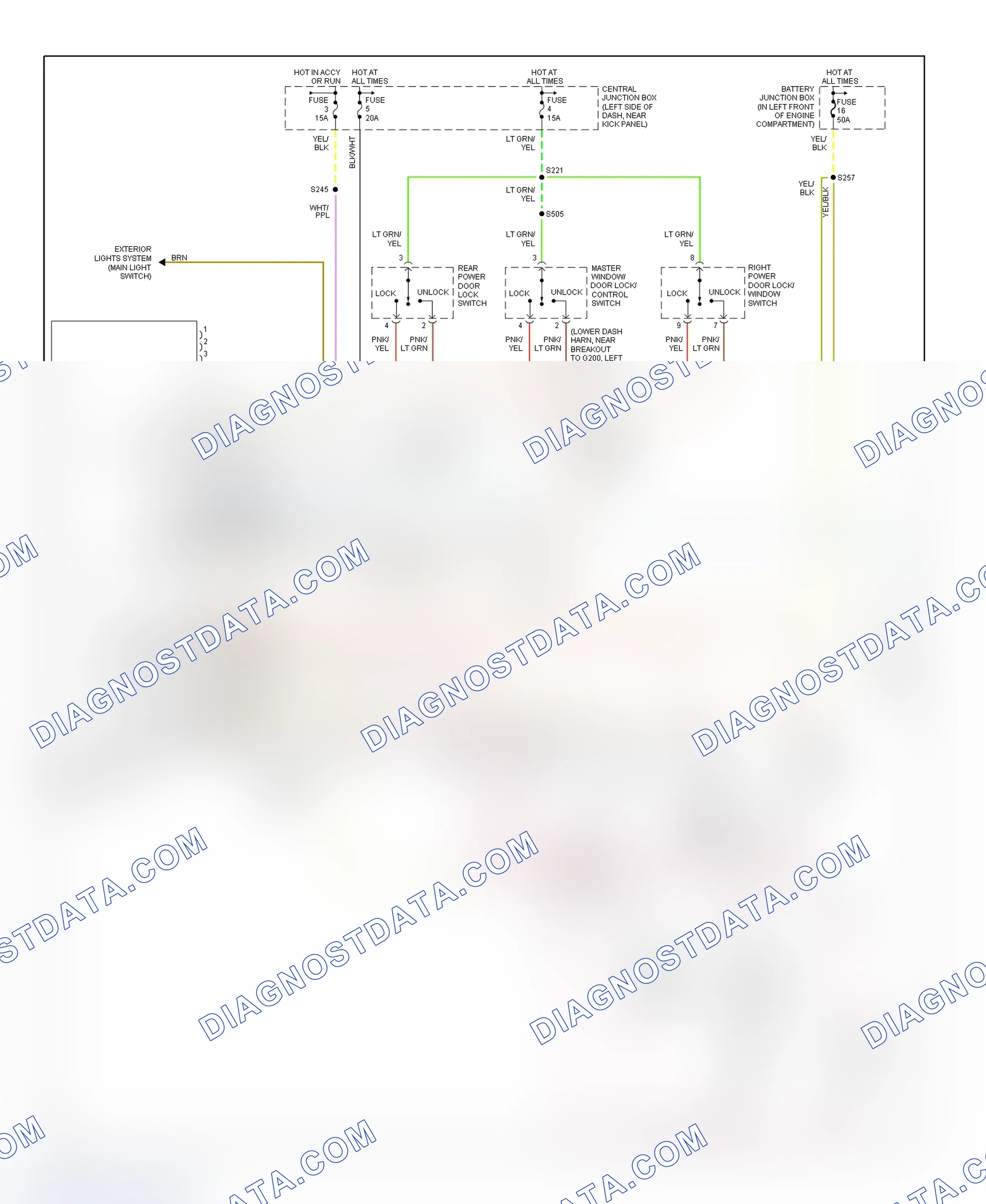 Scheme 23: Remote Keyless Entry System Wiring Diagram (Econoline - 1999)