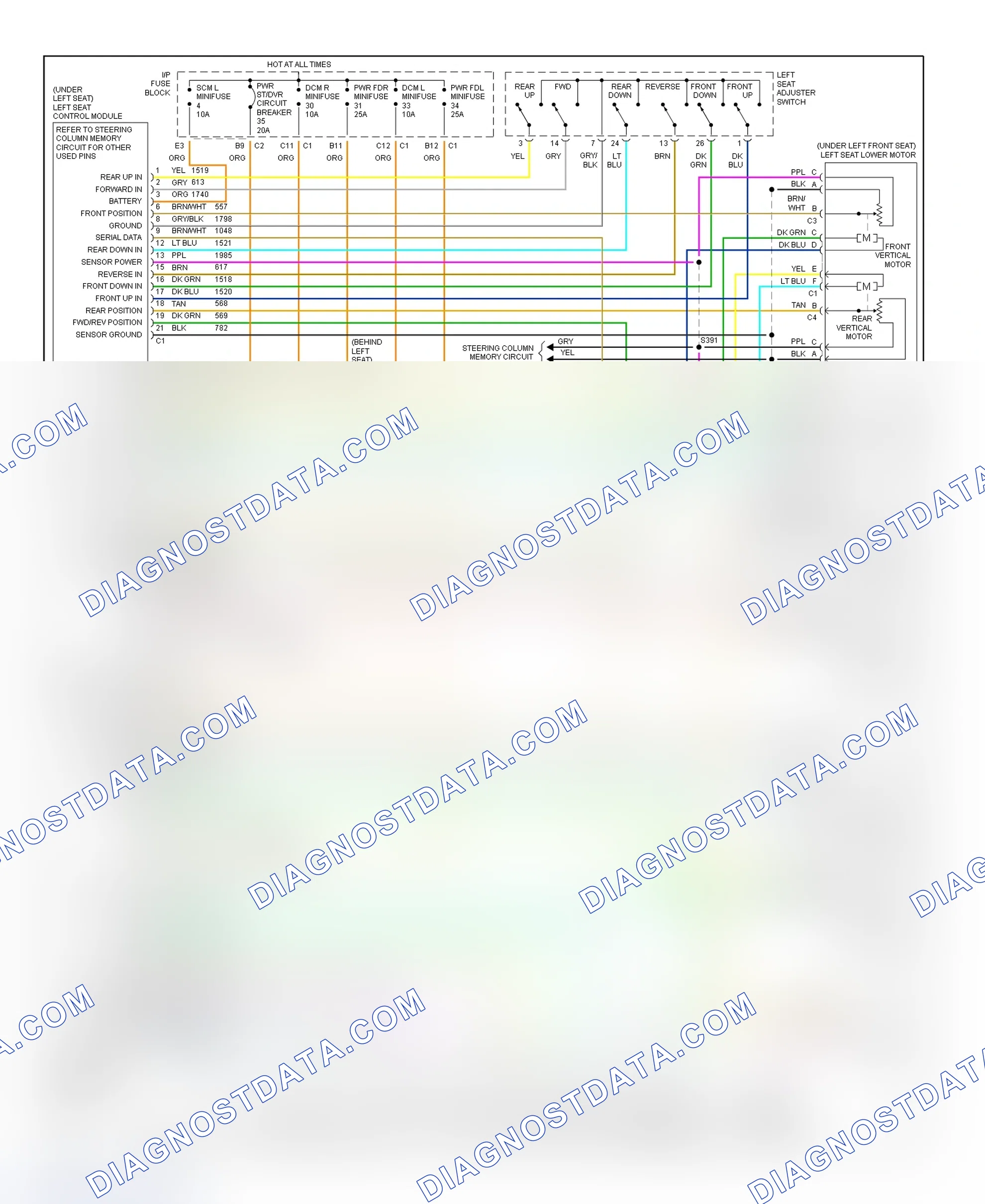 Scheme 10: Memory Seats/Mirrors Wiring Diagram (Corvette)