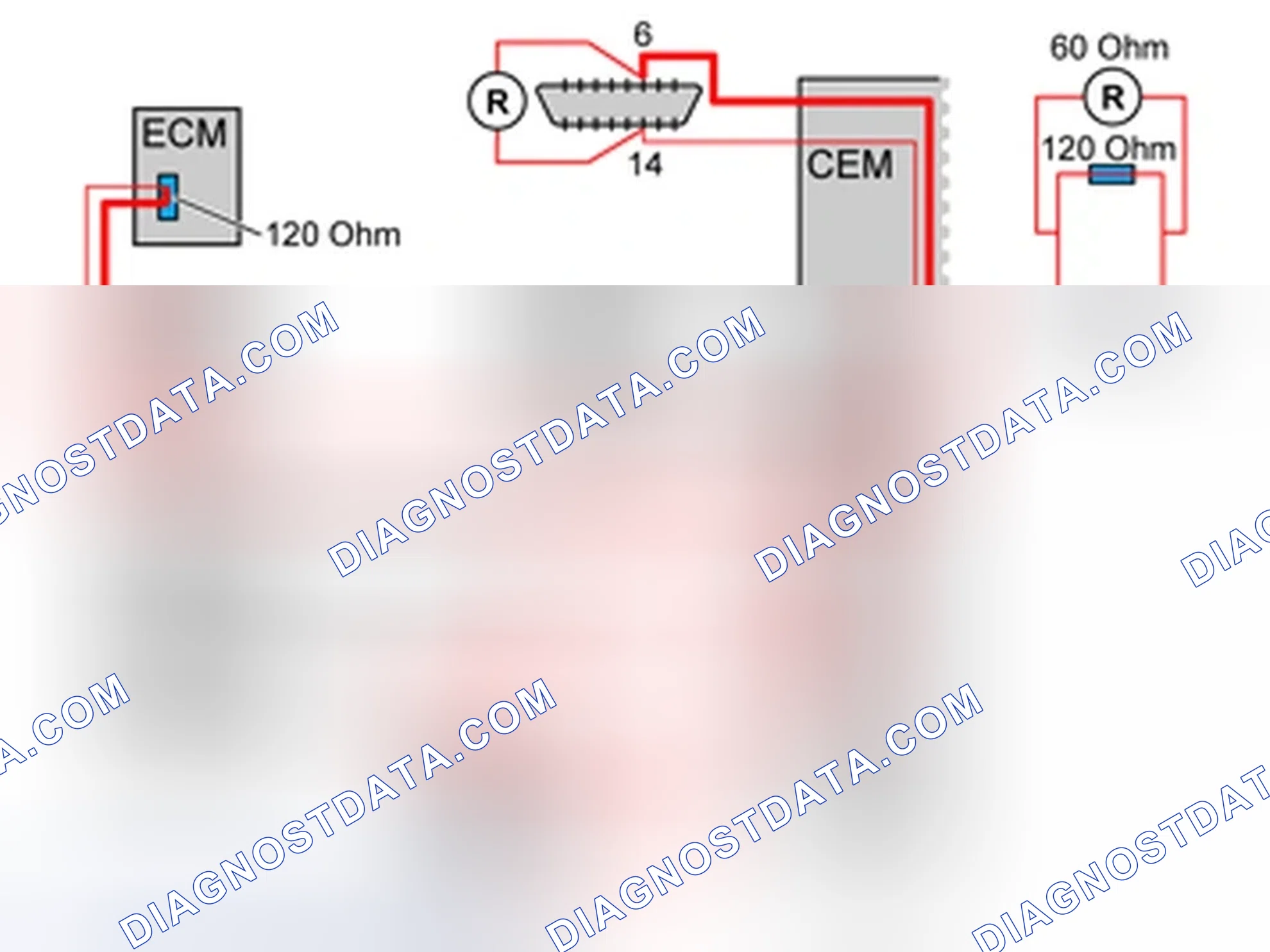 Scheme 1502: RESISTANCE MEASUREMENT IN HIGH-SPEED NET HS CAN (HIGH SPEED), EXAMPLE
