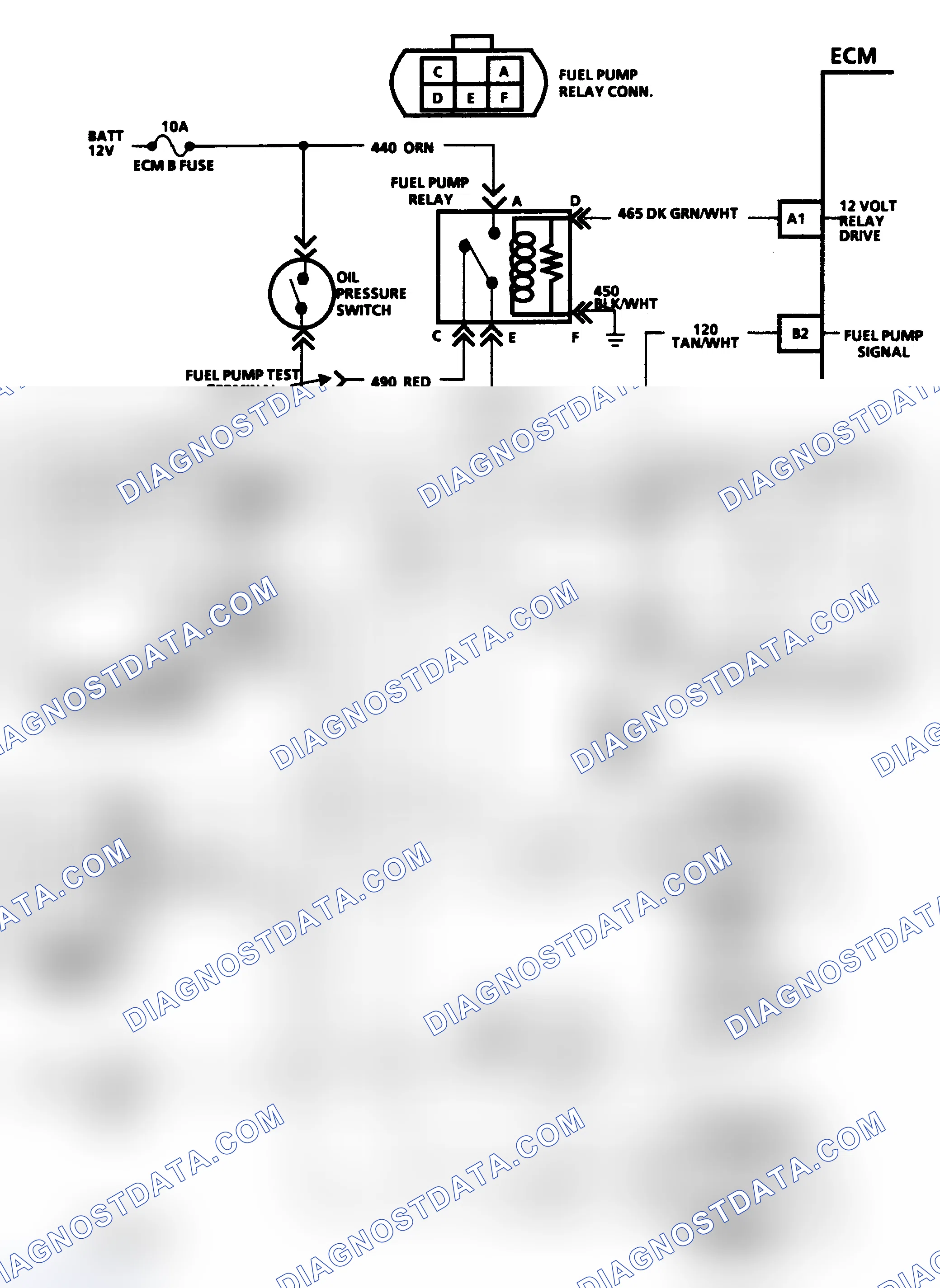 Scheme 51: Chart A-5A, Schematic, Fuel Pump Relay Ckt "R & V" Series
