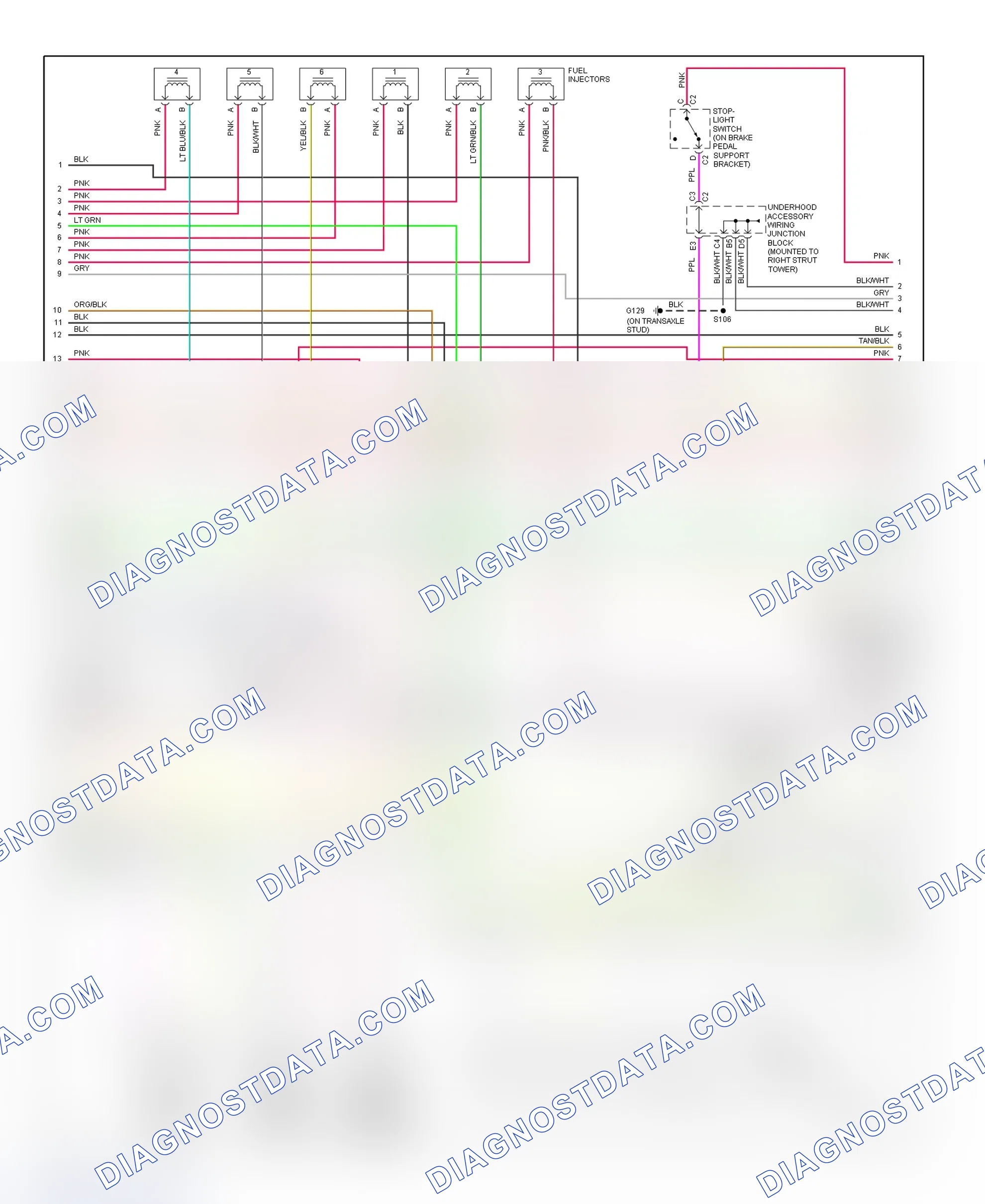 Scheme 119: PCM Wiring Diagram (Grand Prix - 3.8L VIN 1 - 2 Of 4)