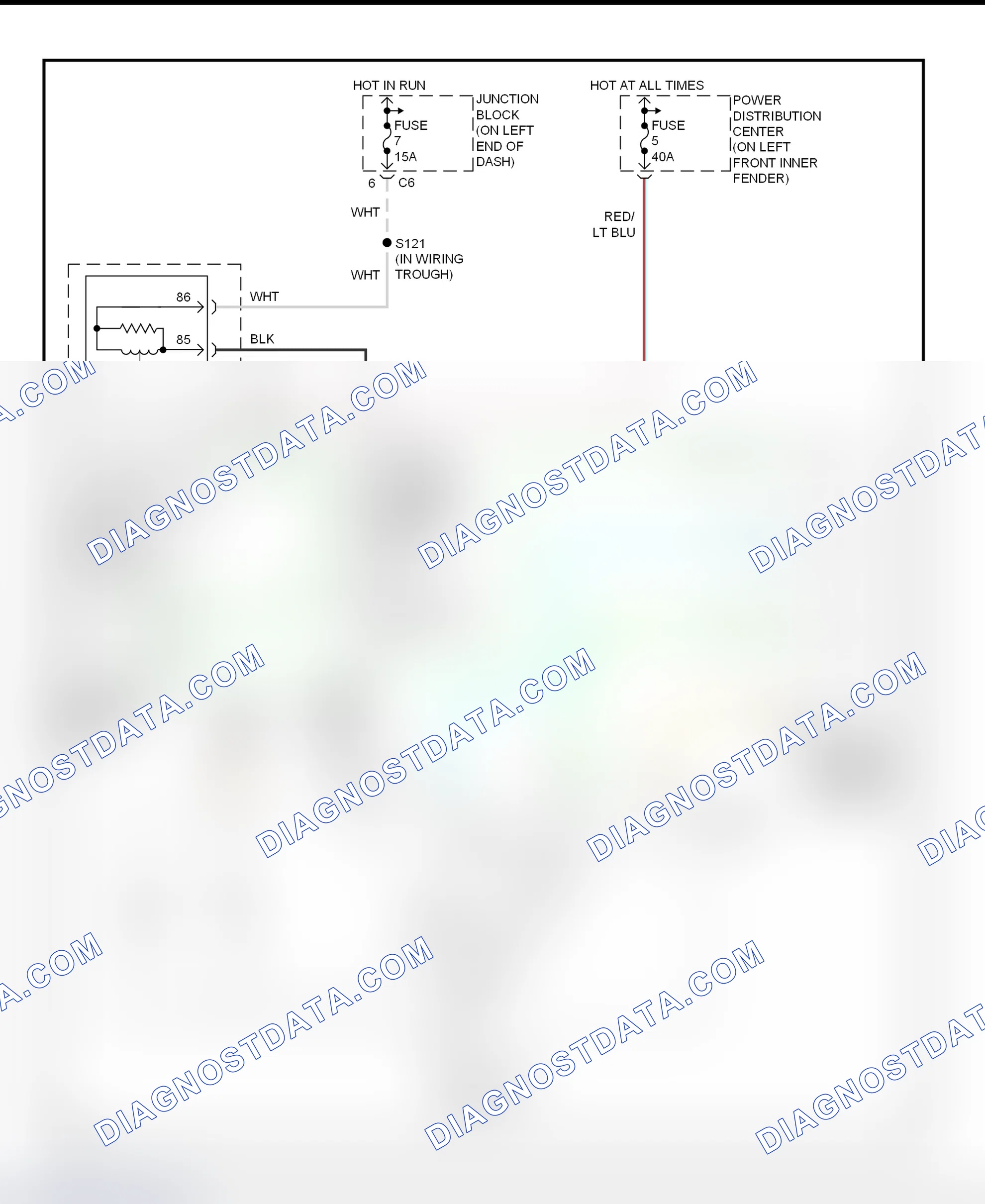 Fig. 18: Heater System Wiring Diagram (Durango)