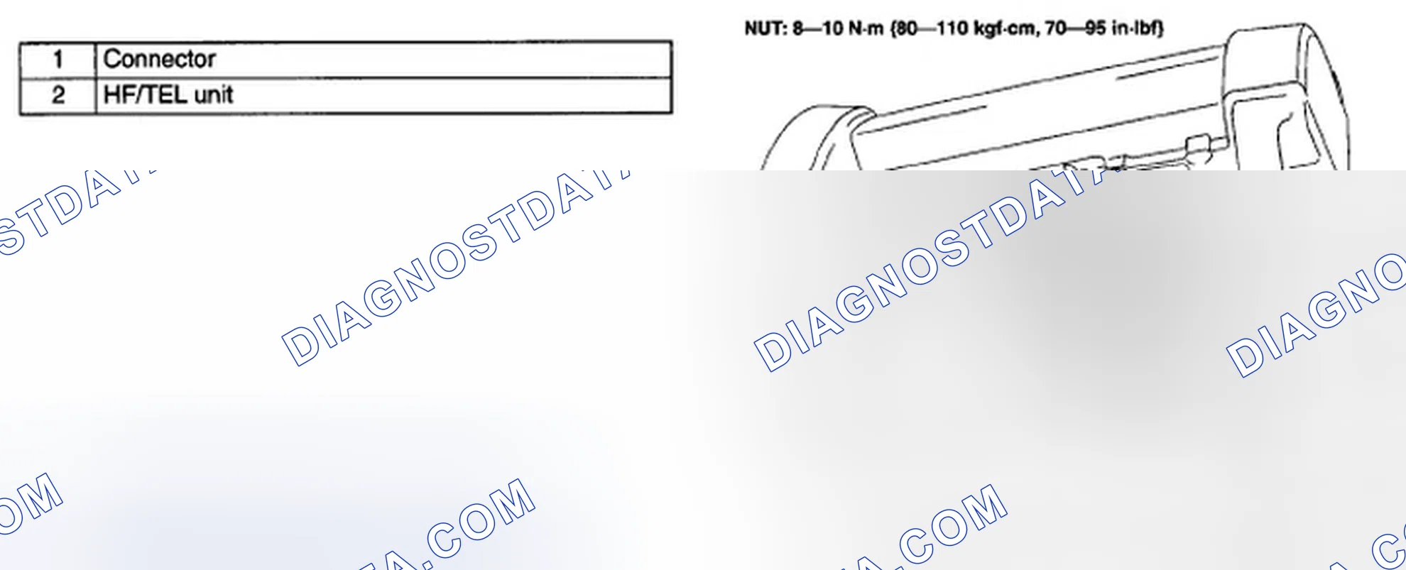 Scheme 29: HANDS-FREE TELEPHONE (HF/TEL) UNIT REMOVAL/INSTALLATION