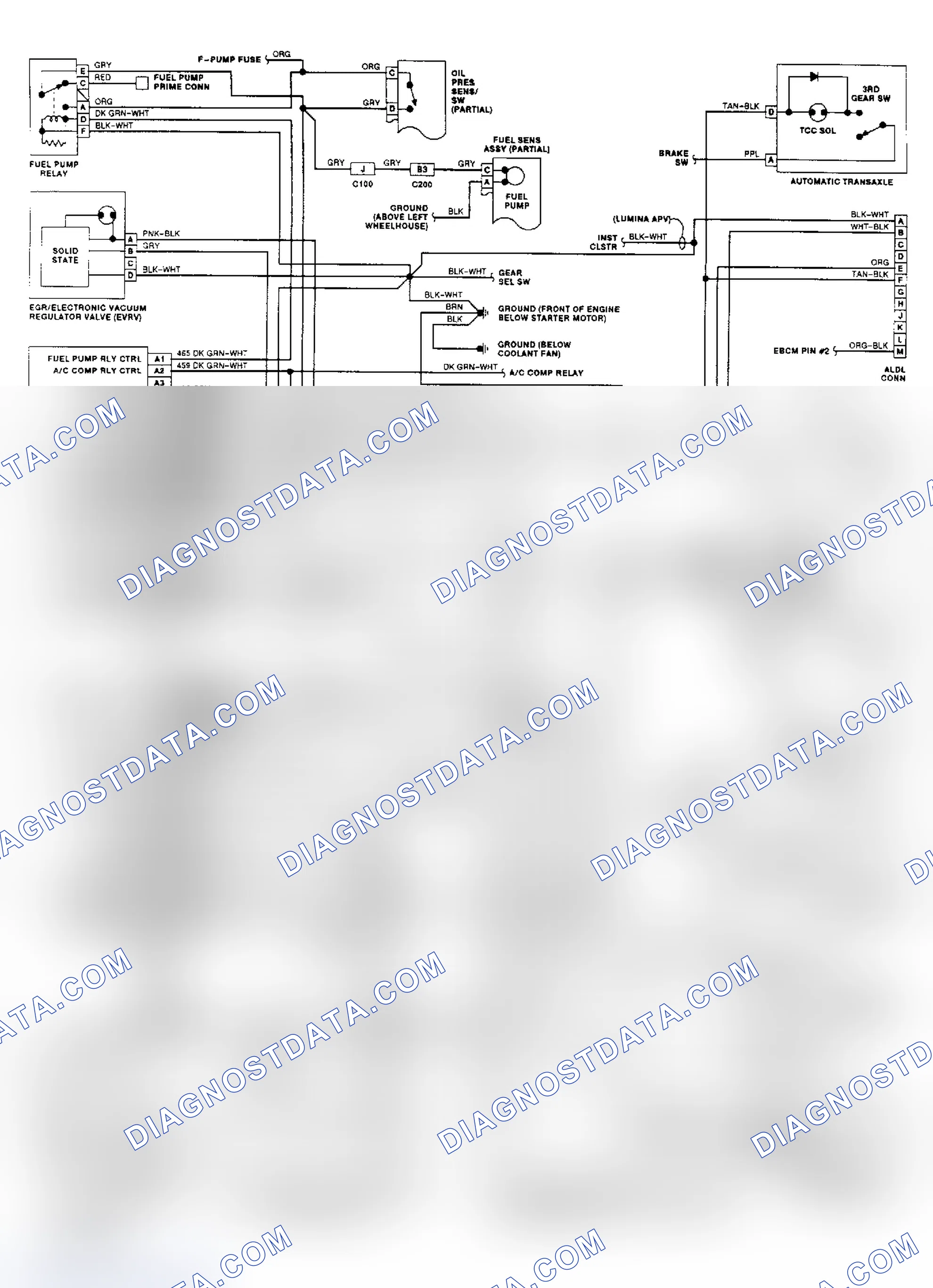 Scheme 5: Wiring Diagram (Lumina APV, Silhouette & Trans Sport 3.1L)