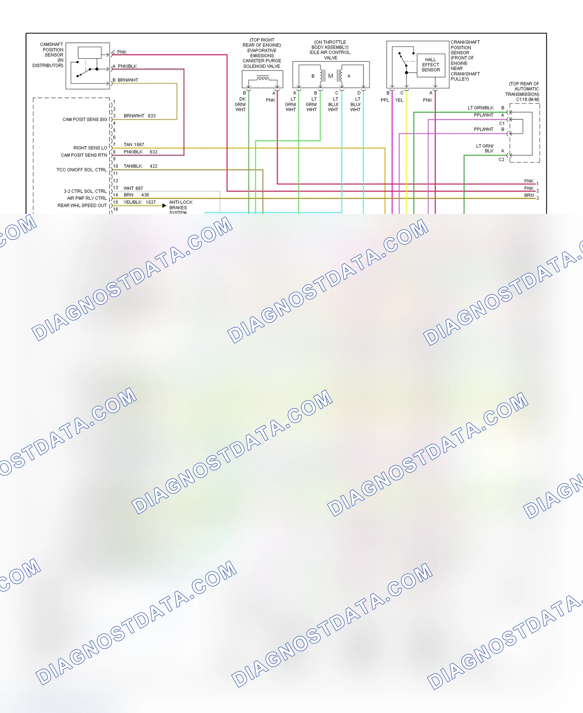 Scheme 15: PCM Wiring Diagram (Blazer, Bravada, Envoy, Jimmy, Sonoma & S10 Pickup - 4.3L - 1 Of 4)