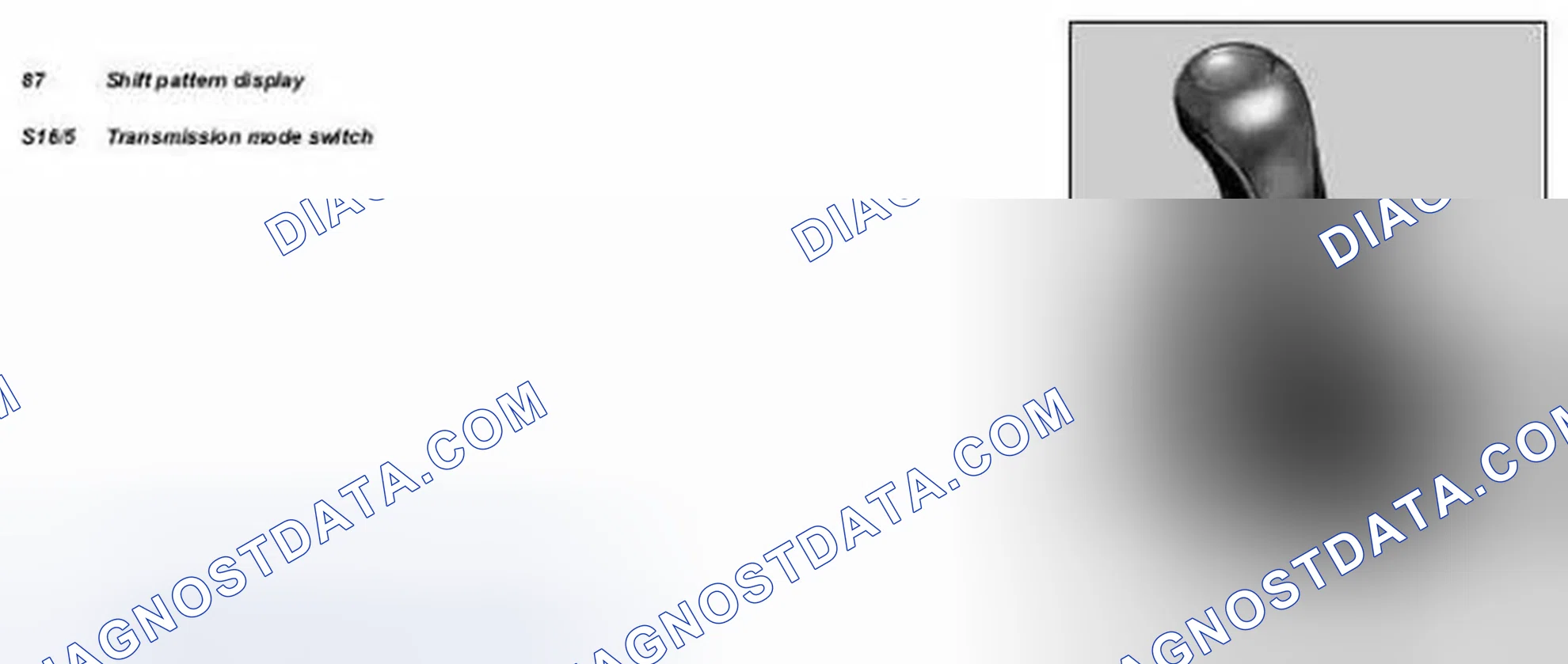 Scheme 59: Identifying Shift Pattern Display And Transmission Mode Switch - Illustrated On Model 230.474