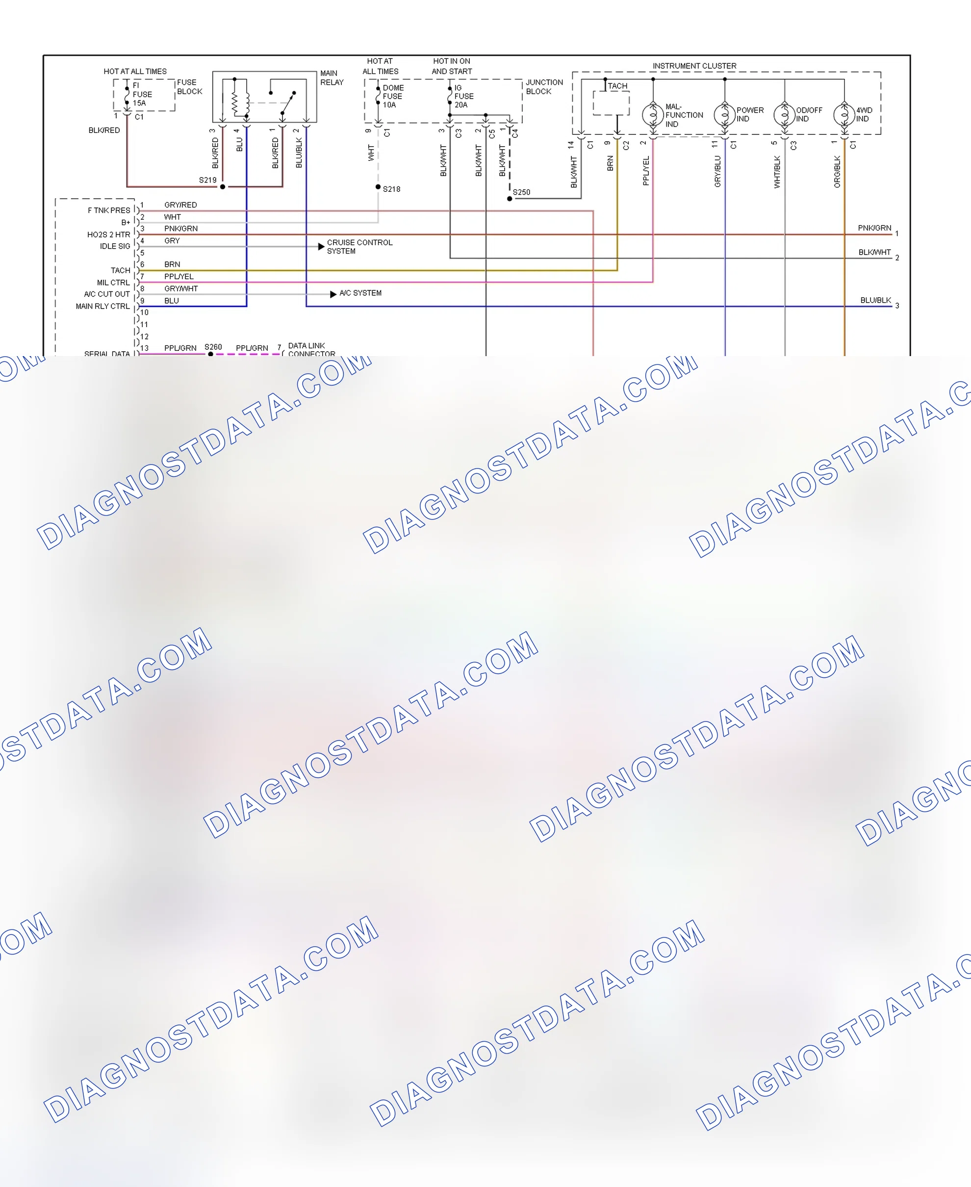 Scheme 182: PCM Wiring Diagram (Tracker - 2.0L - 1 Of 3)