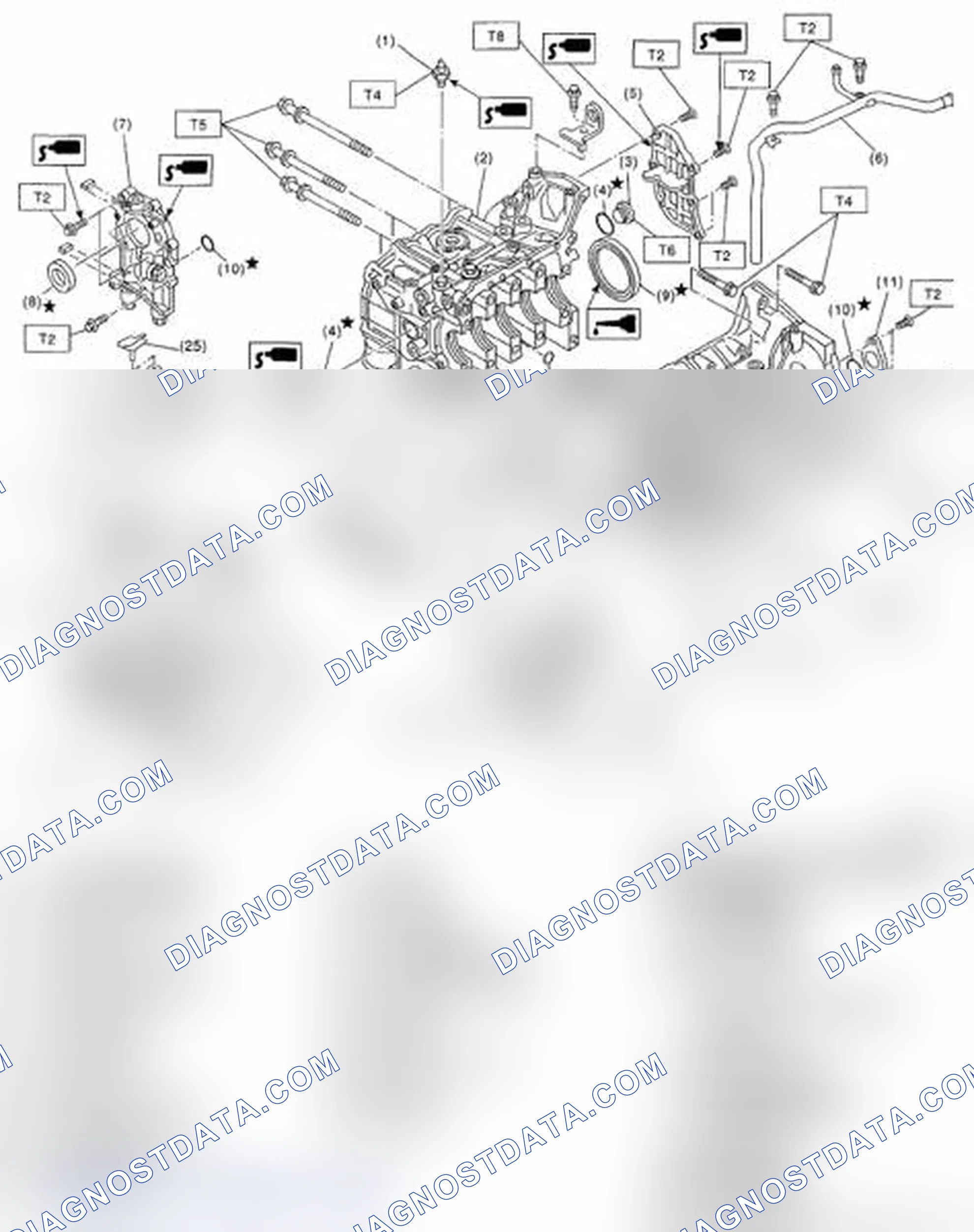Scheme 45: Identifying Cylinder Block Components With Torque Specifications
