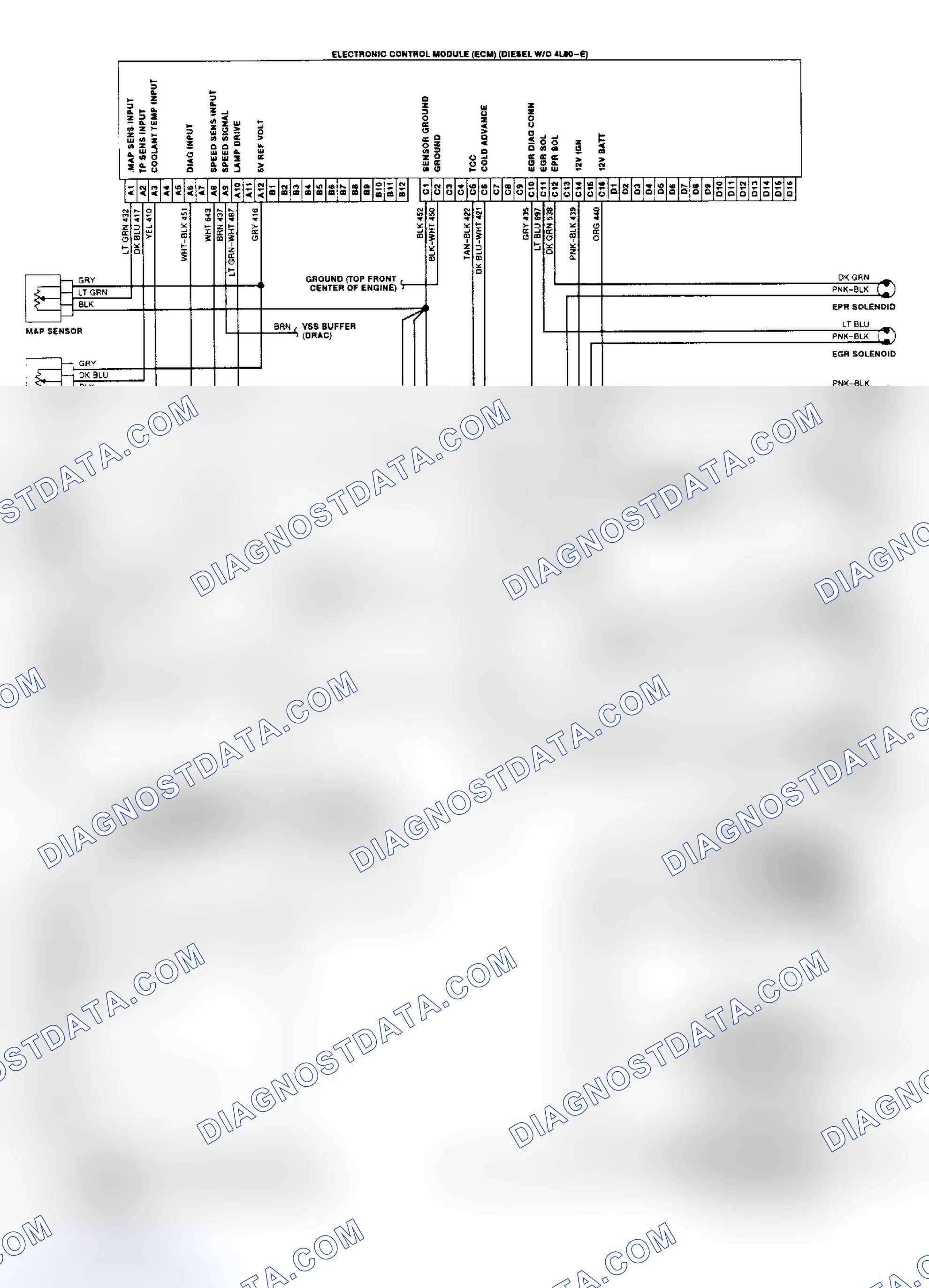 Scheme 12: Wiring Diagram ("C" & "K" Series Diesel W/O 4L80-E Trans.)