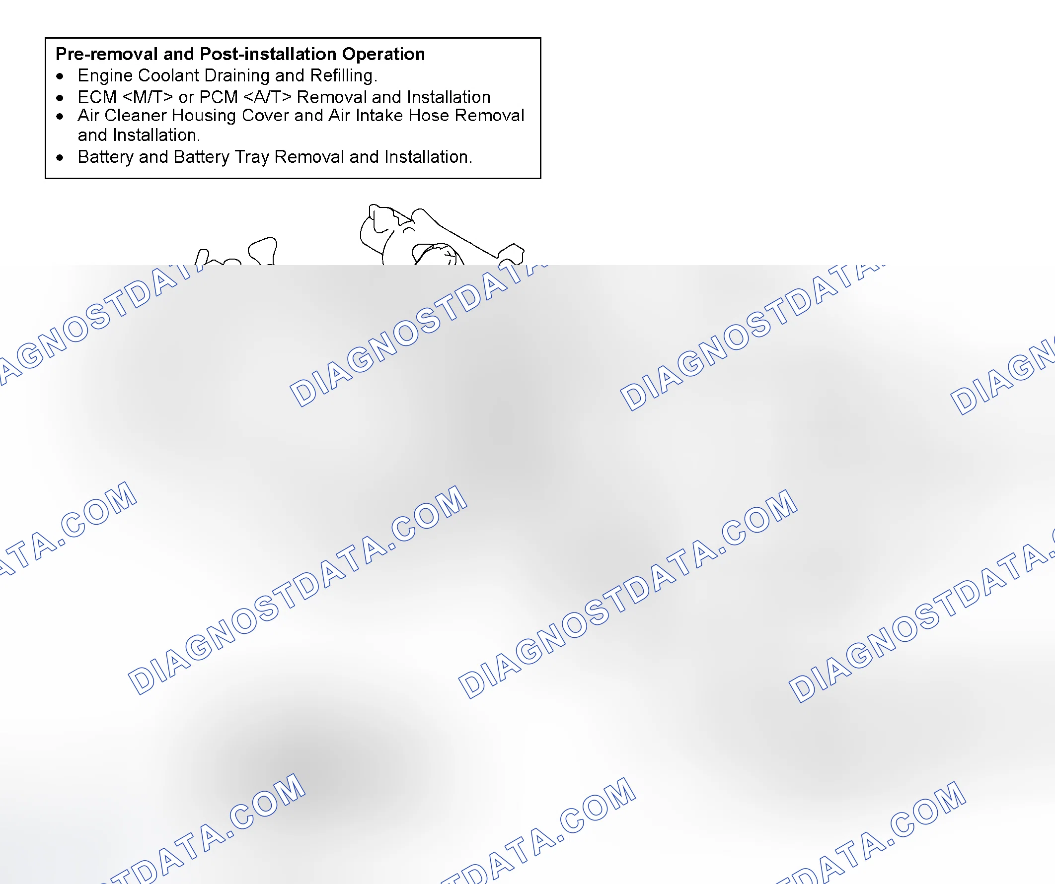 Scheme 42: REMOVAL AND INSTALLATION < 2.4L ENGINE >