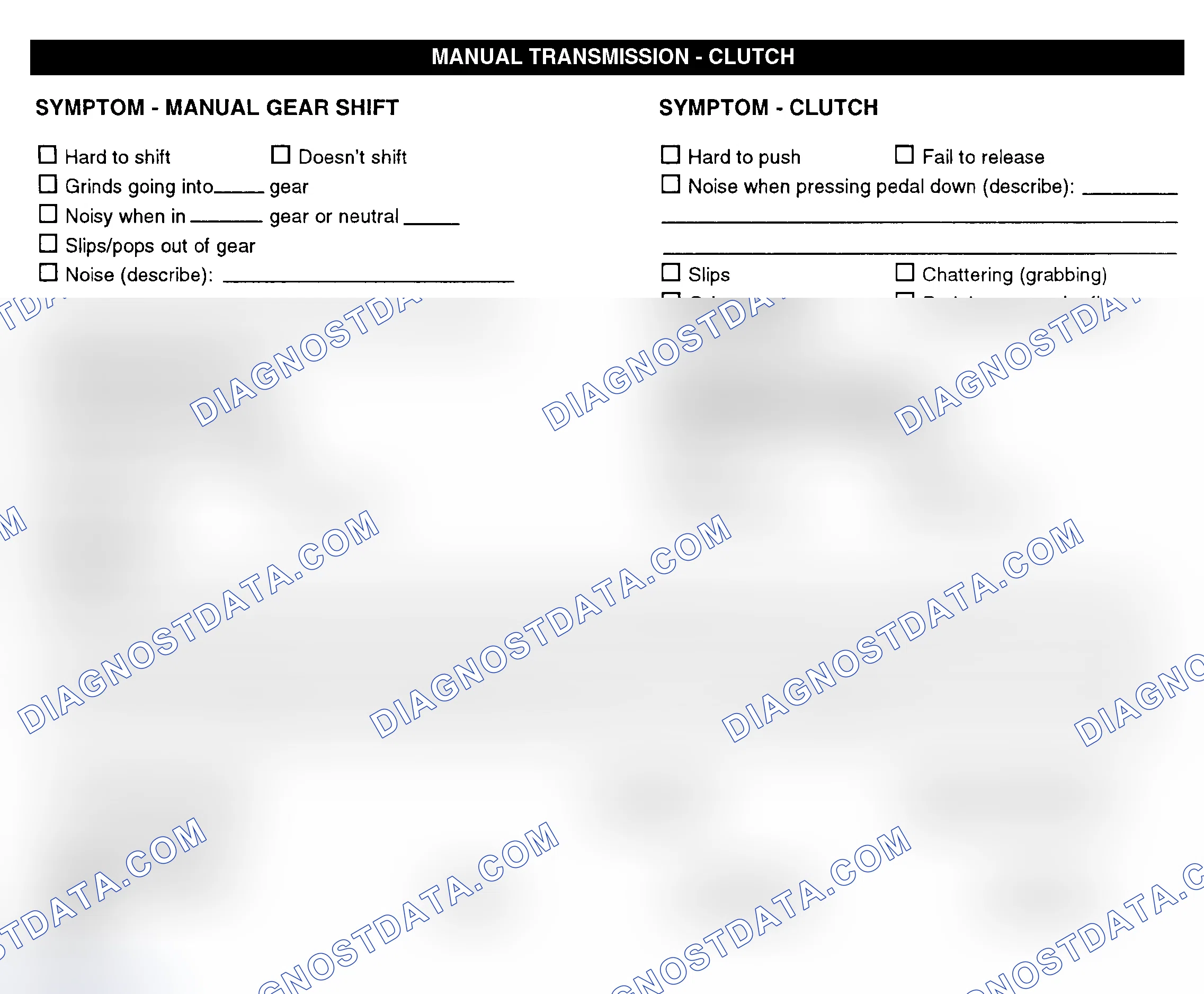 Scheme 10: Manual Transmission & Clutch