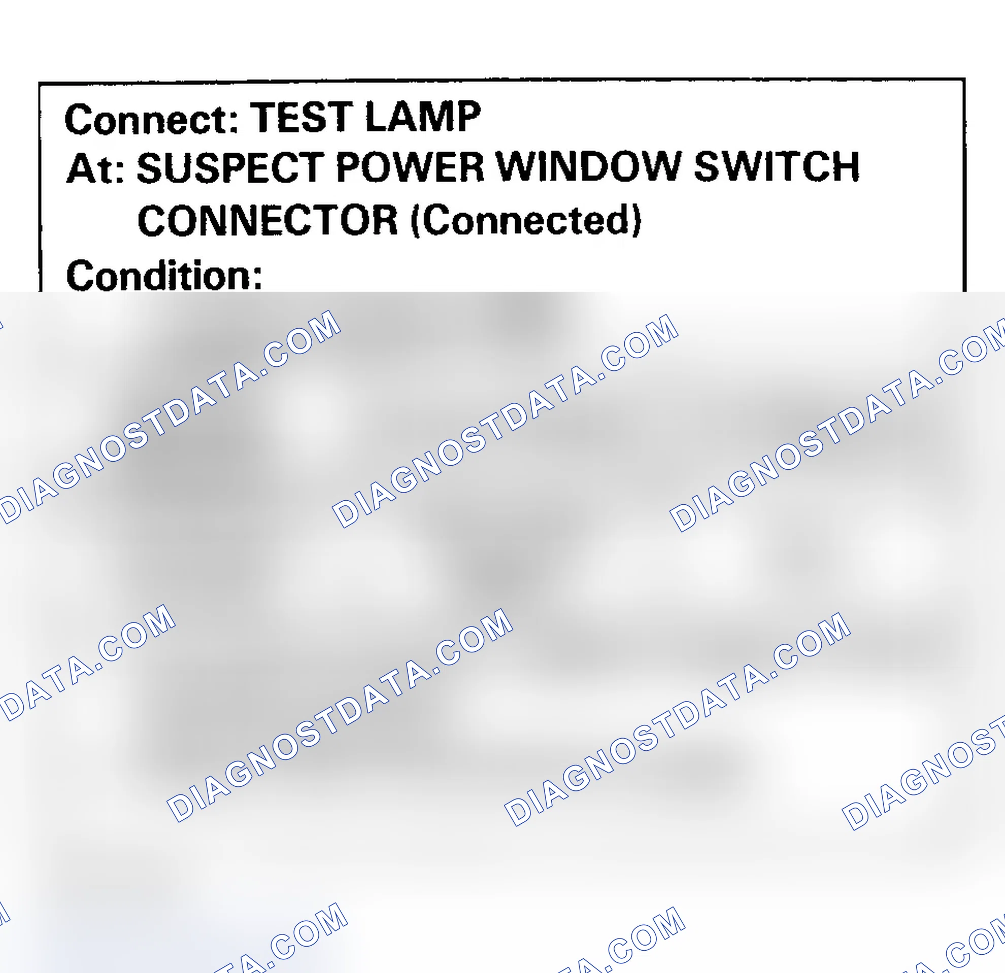 Scheme 13: TEST E: POWER WINDOW SWITCH POWER TEST (4-DOOR ONLY)
