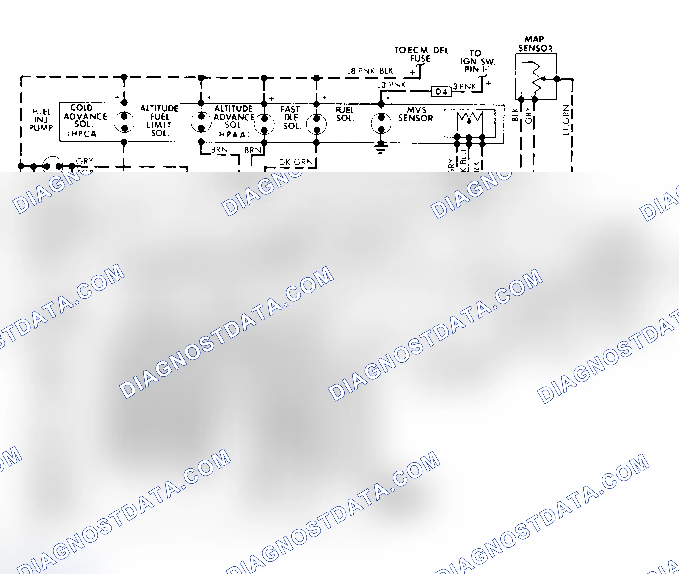 Scheme 401: 4.3L V6 W/External EGR & 5.7L V8 Diesel Wiring Diagram