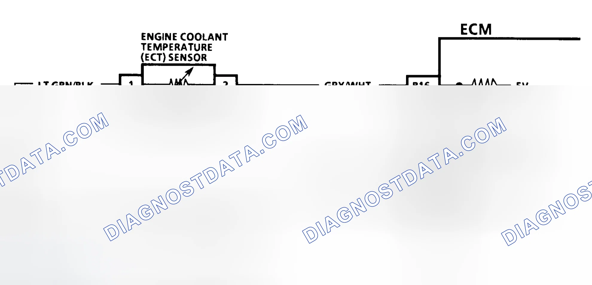 Scheme 16: Code 14 Schematic ECT Sensor Circuit, Low Temperature Indicated