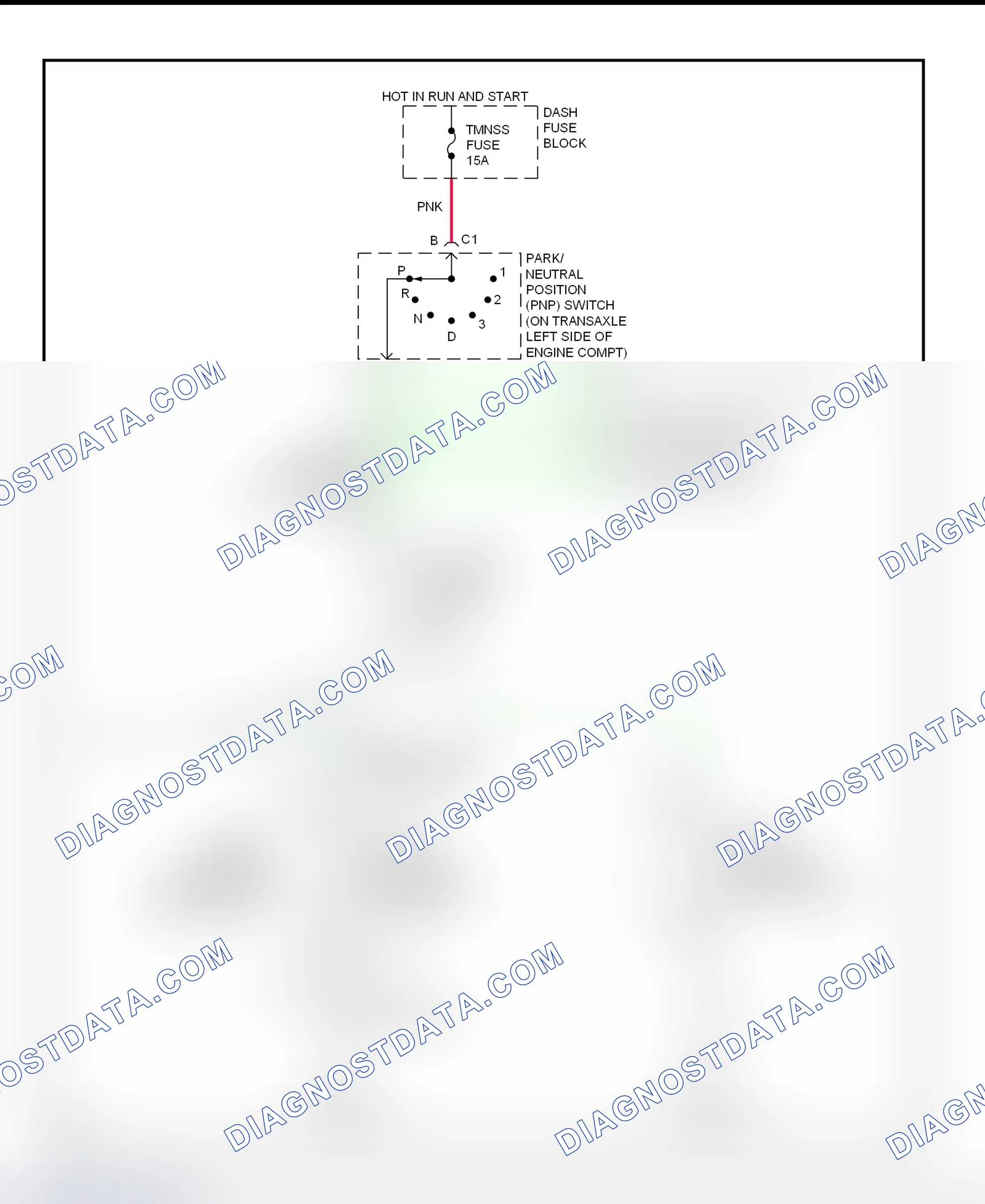 Fig. 25: Shift Interlock System Wiring Diagram (1999 Aurora & Riviera)
