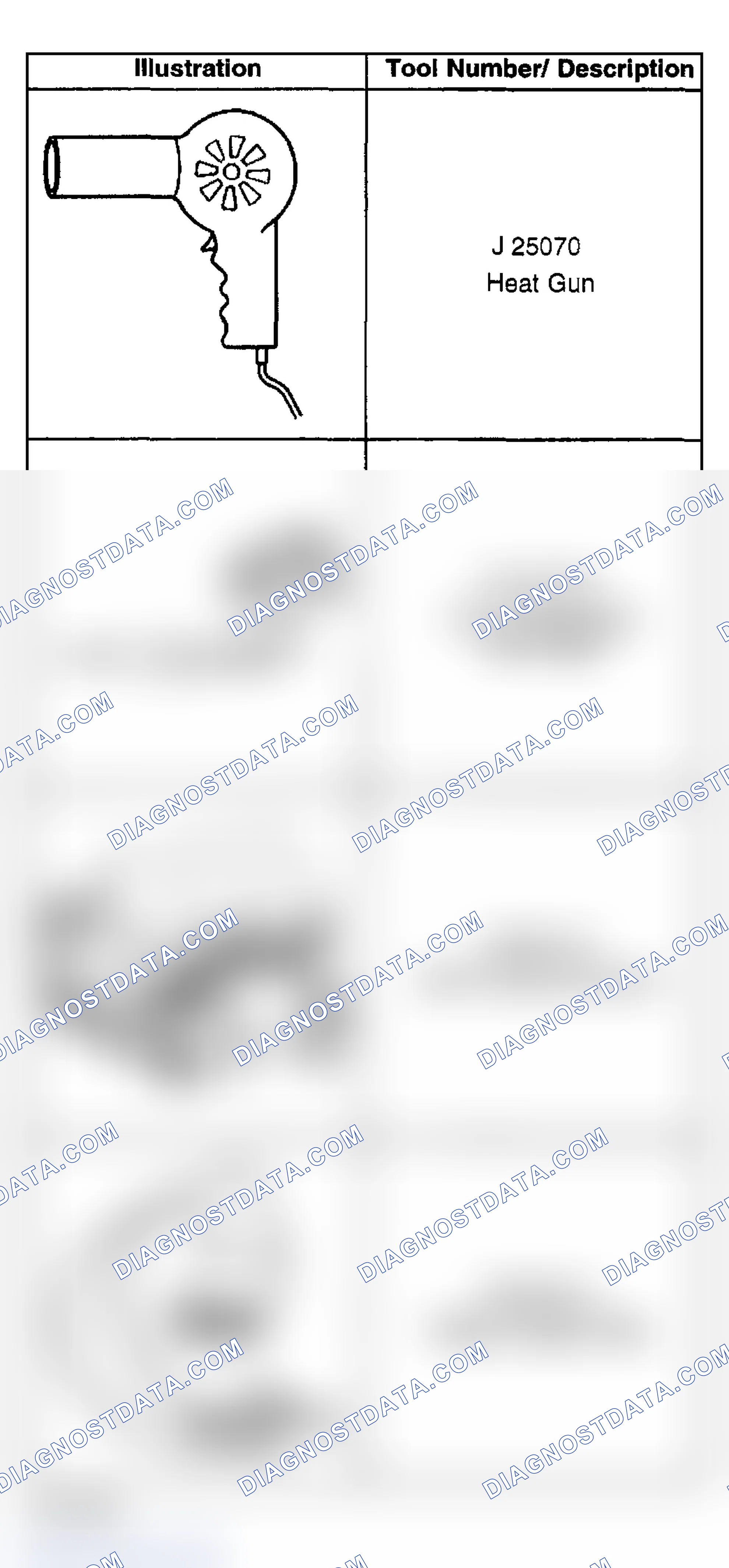 Scheme 70: SPECIAL TOOLS & EQUIPMENT