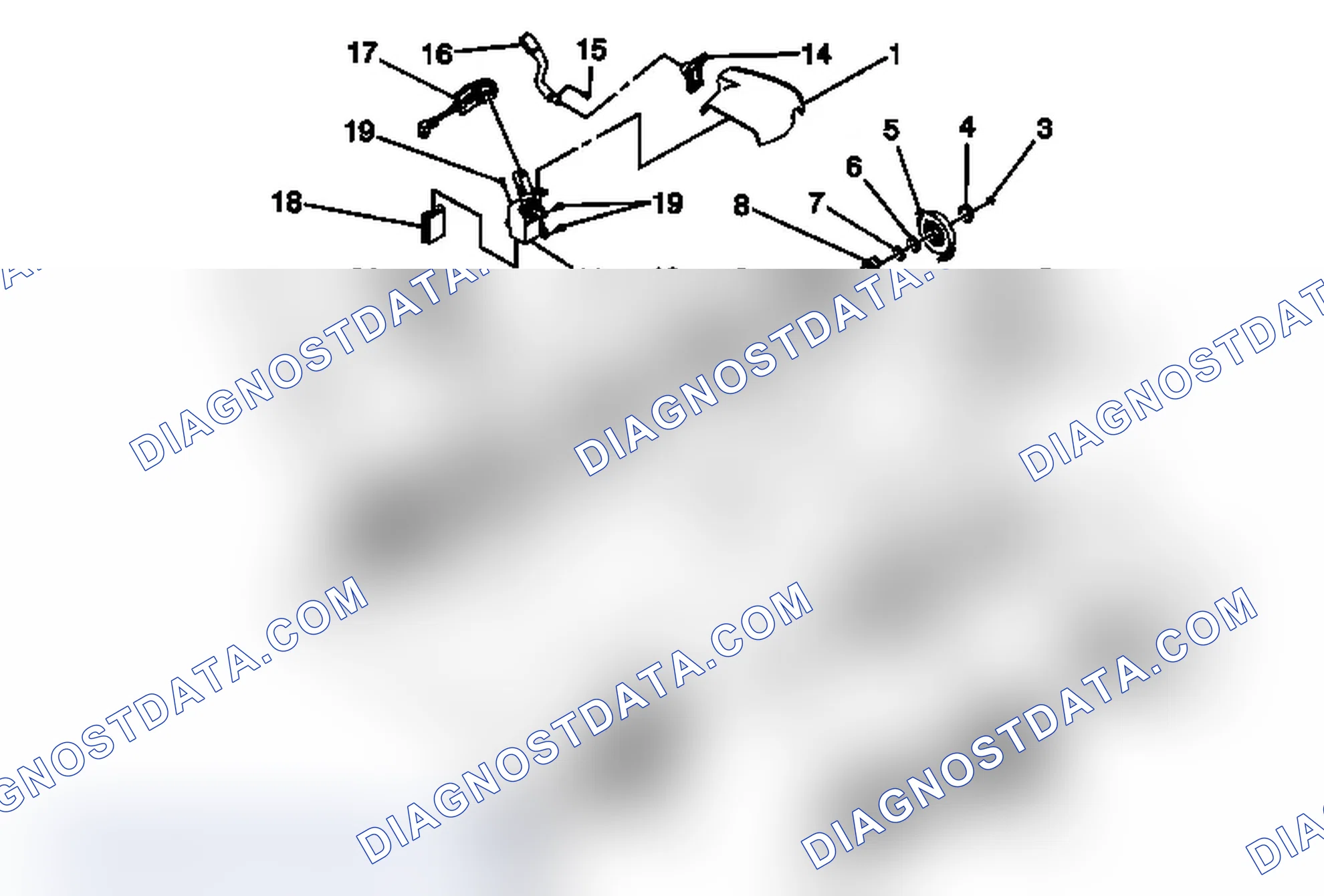 Scheme 3: Steering Column Disassembled View (Manual Tilt)
