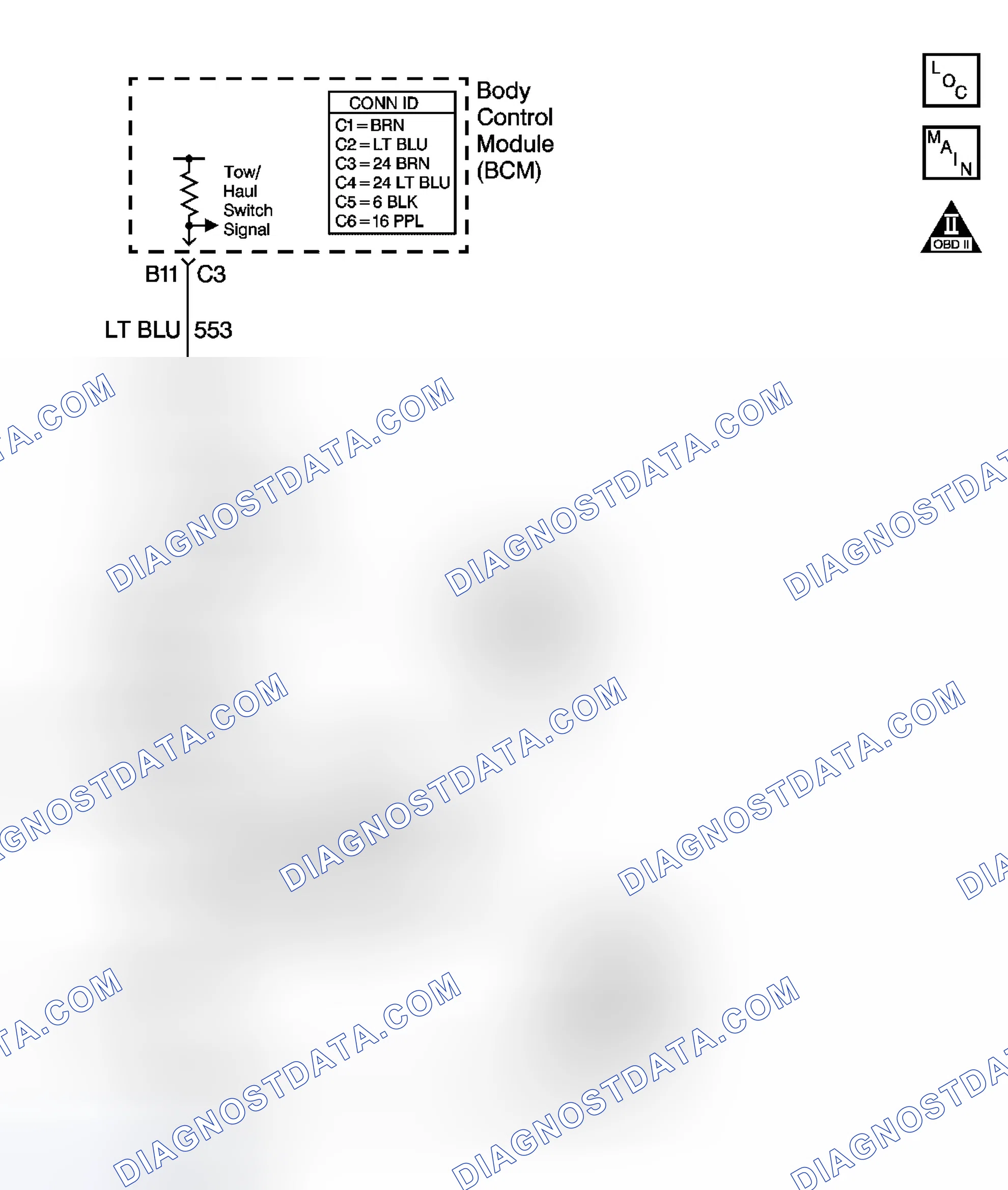 Scheme 460: Tow/Haul Switch/Indicator Always On or Inoperative