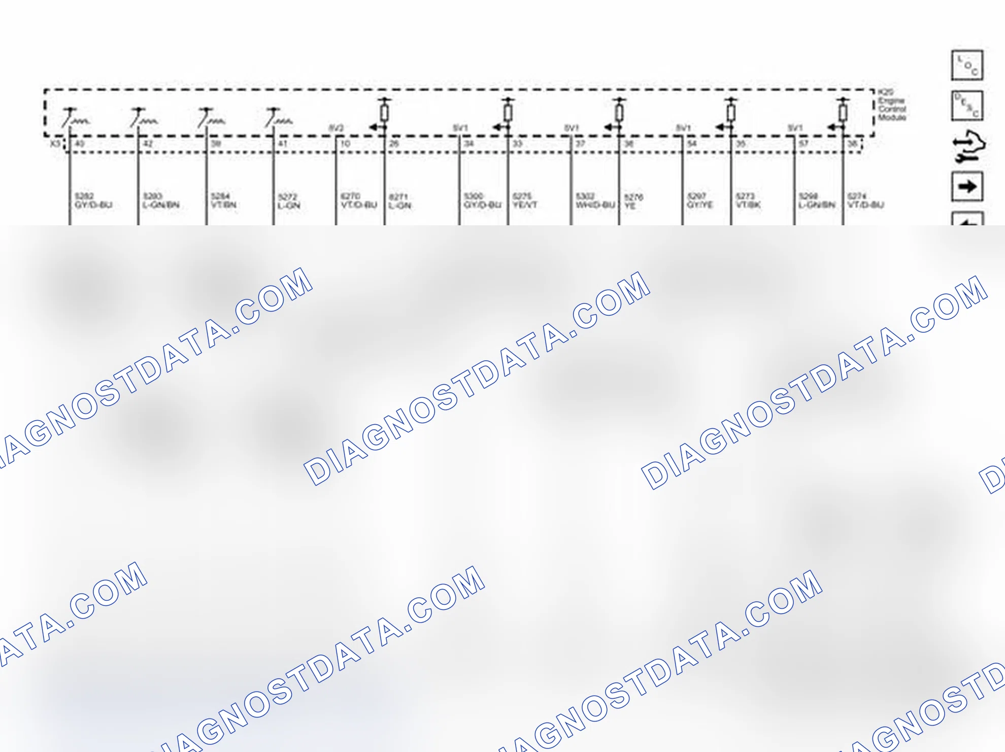 Scheme 123: Ignition Controls - Camshaft Solenoids, Camshaft, Crankshaft and Knock Sensors