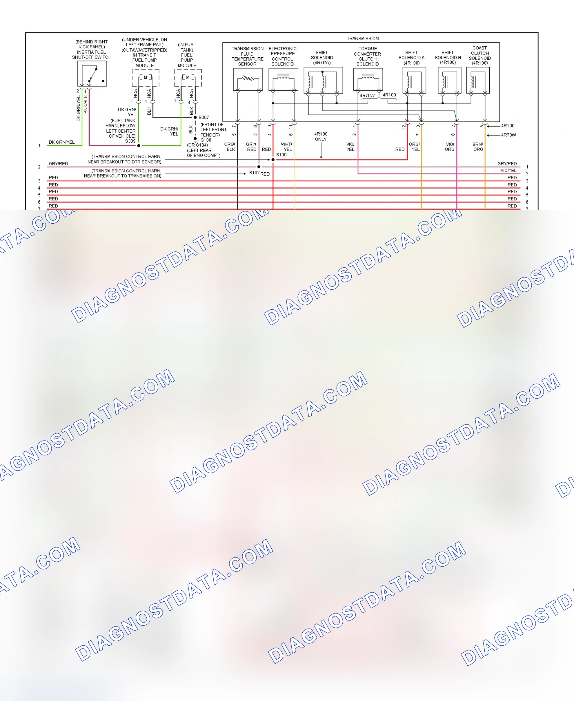 Scheme 34: PCM Wiring Diagram (Econoline - E150, E250 & E350 Super Duty - 5.4L Gasoline - 3 Of 4)