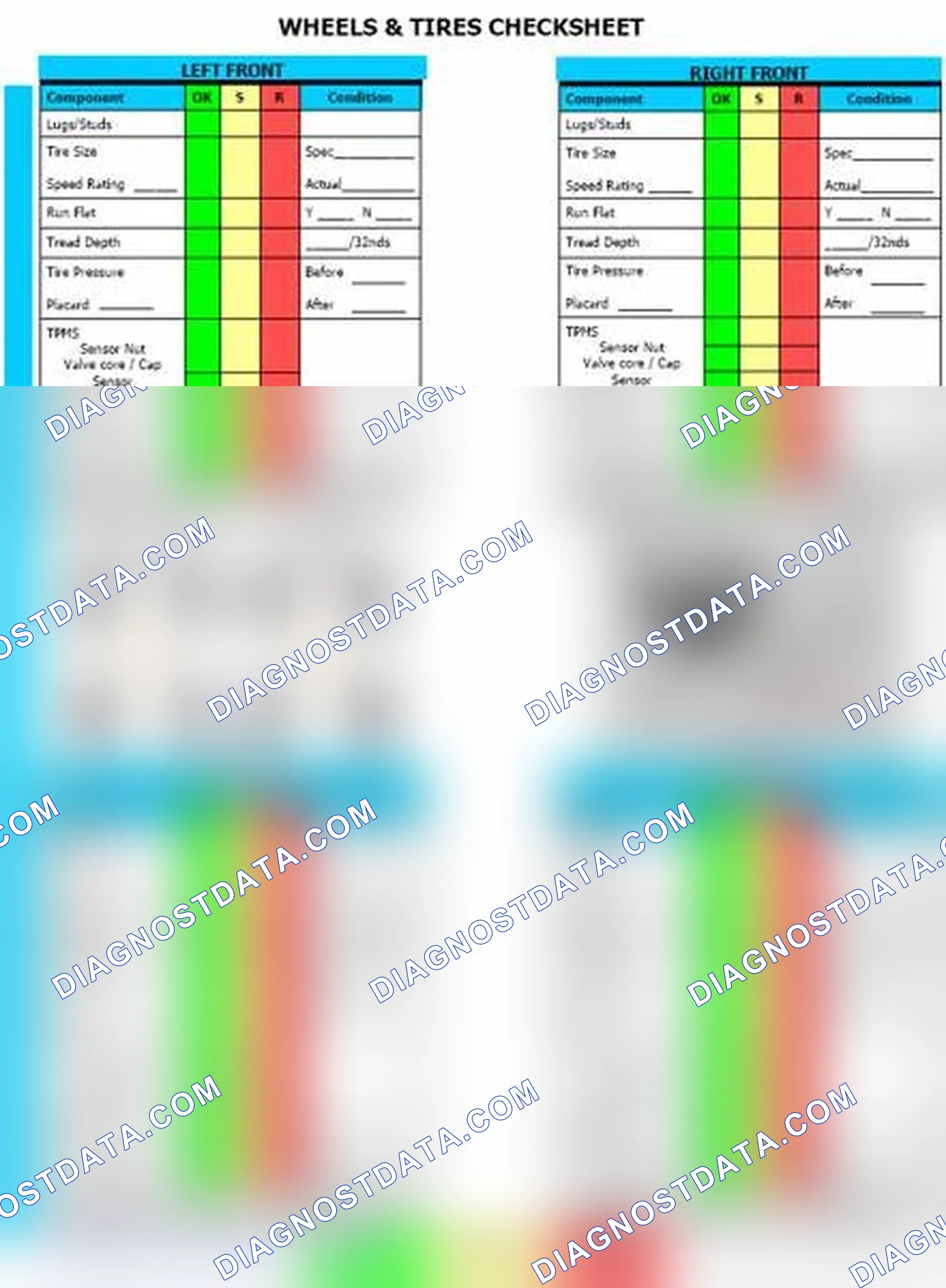 Scheme 35: Wheels & Tires Checksheet (2 Of 2)