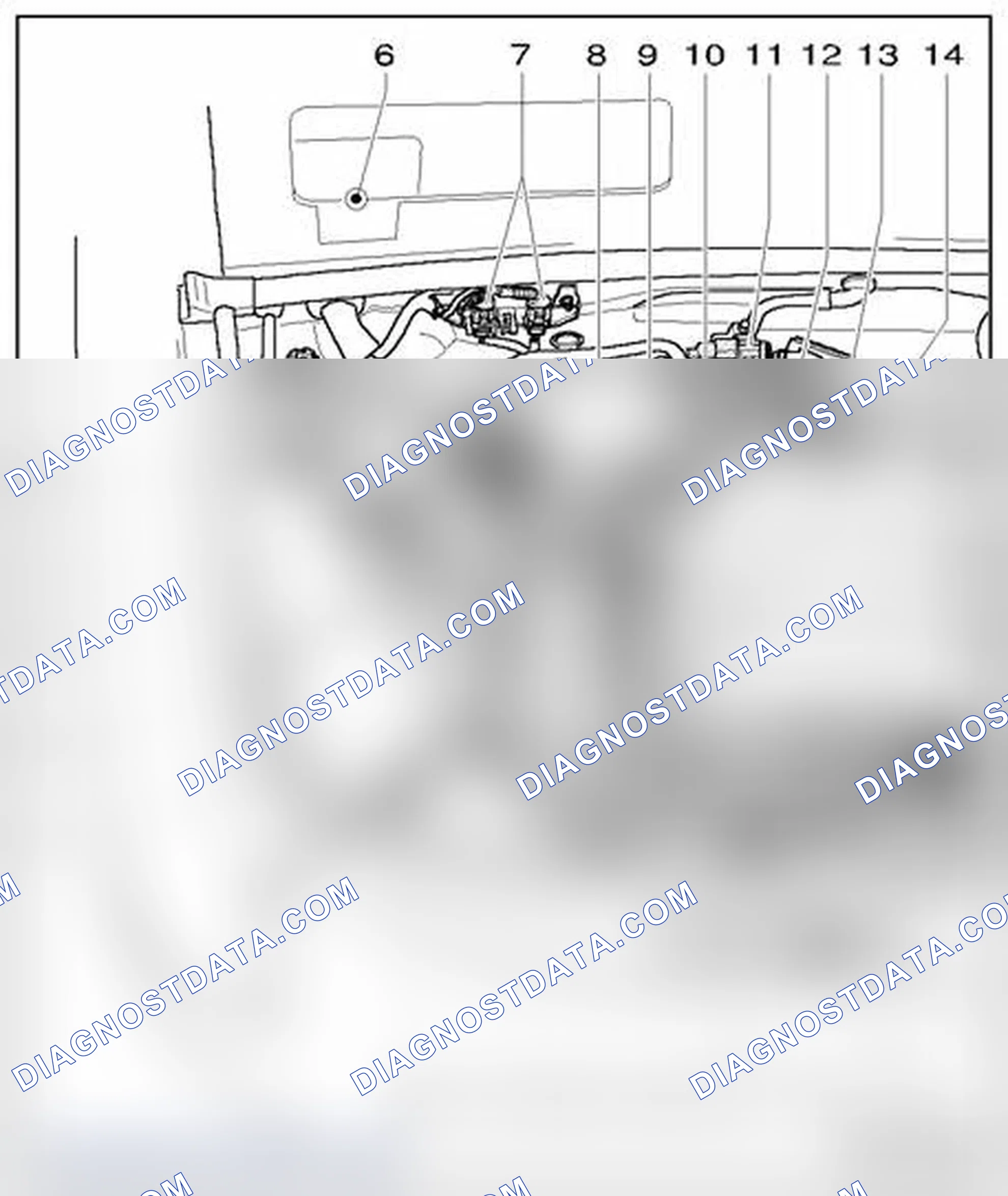 Scheme 711: Engine compartment, right