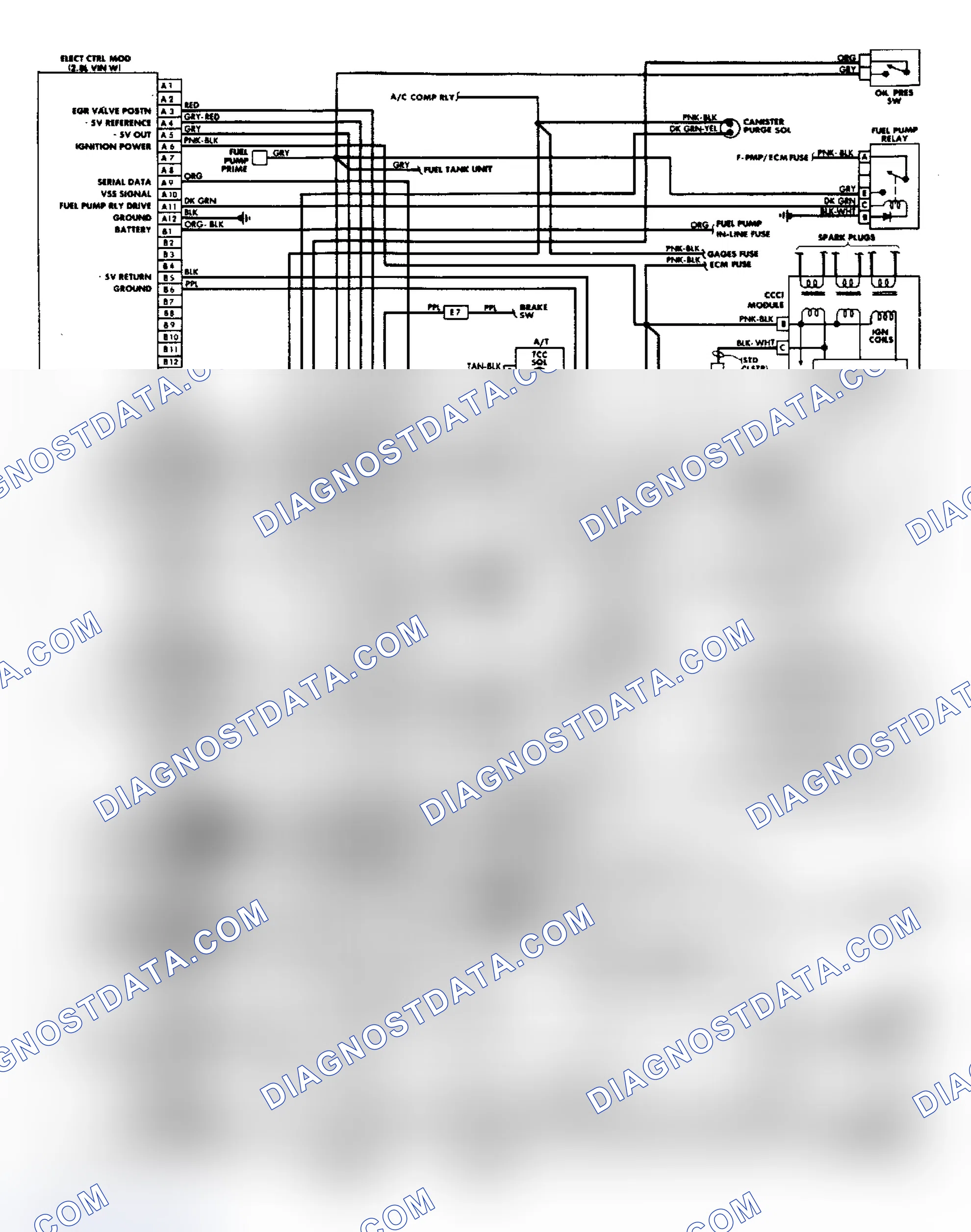 Scheme 22: 1988 Cimarron 2.8L Fuel Injection Wiring Diagram