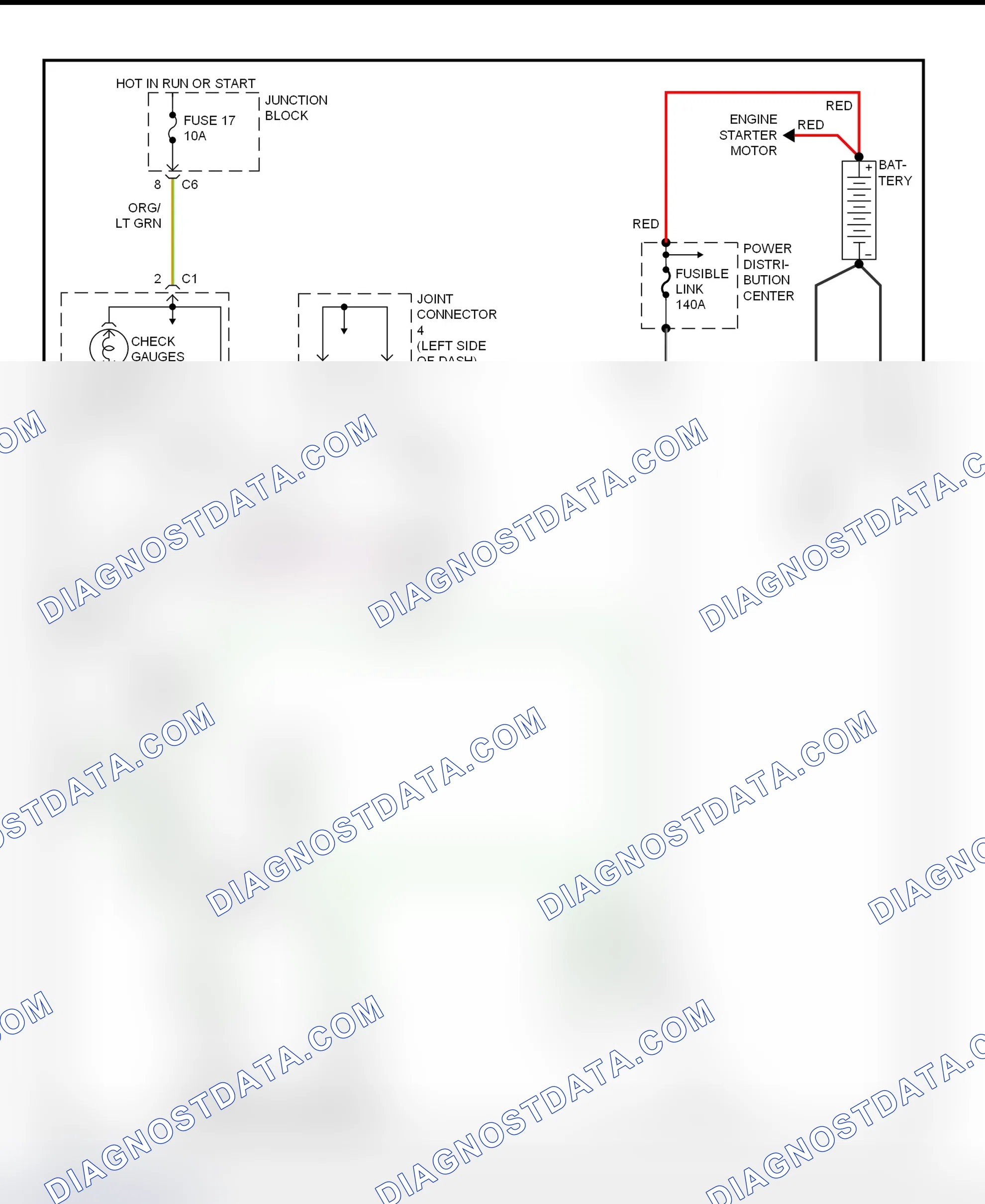 Scheme 1: Charging System Wiring Diagram (Dakota)