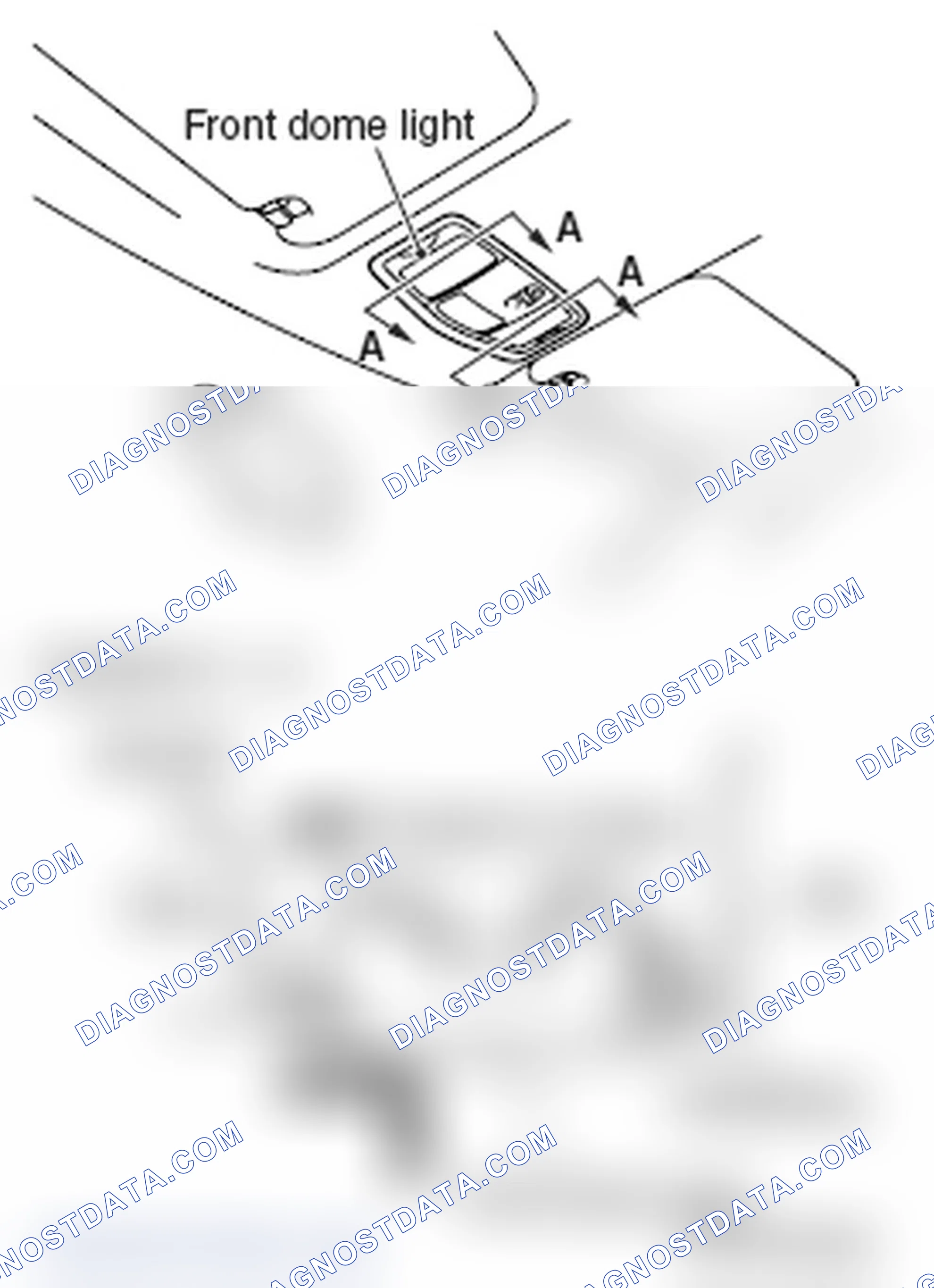 Scheme 11: << A >> FRONT DOME LIGHT REMOVAL