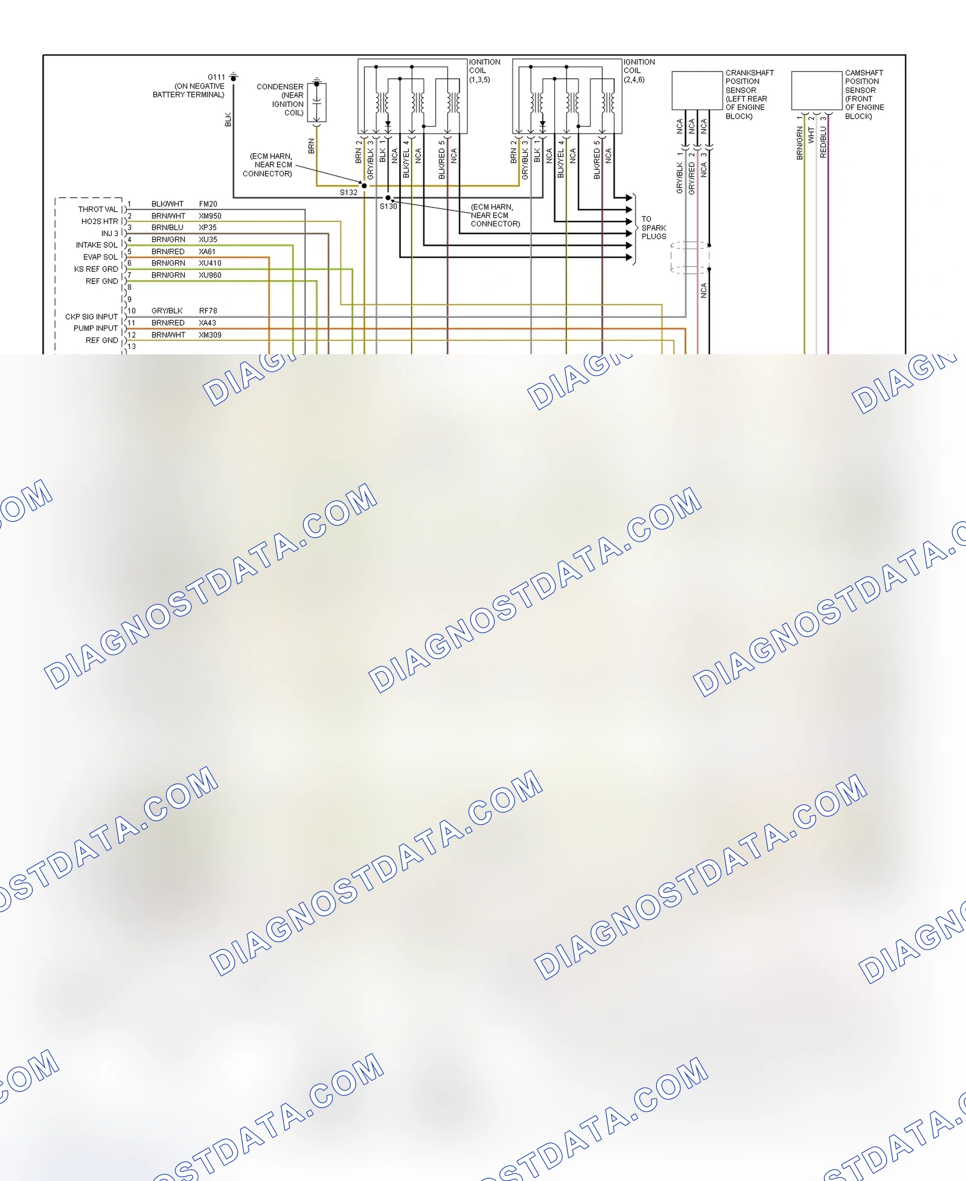 Scheme 33: PCM Wiring Diagram (Catera - 3.0L - 1 Of 3)